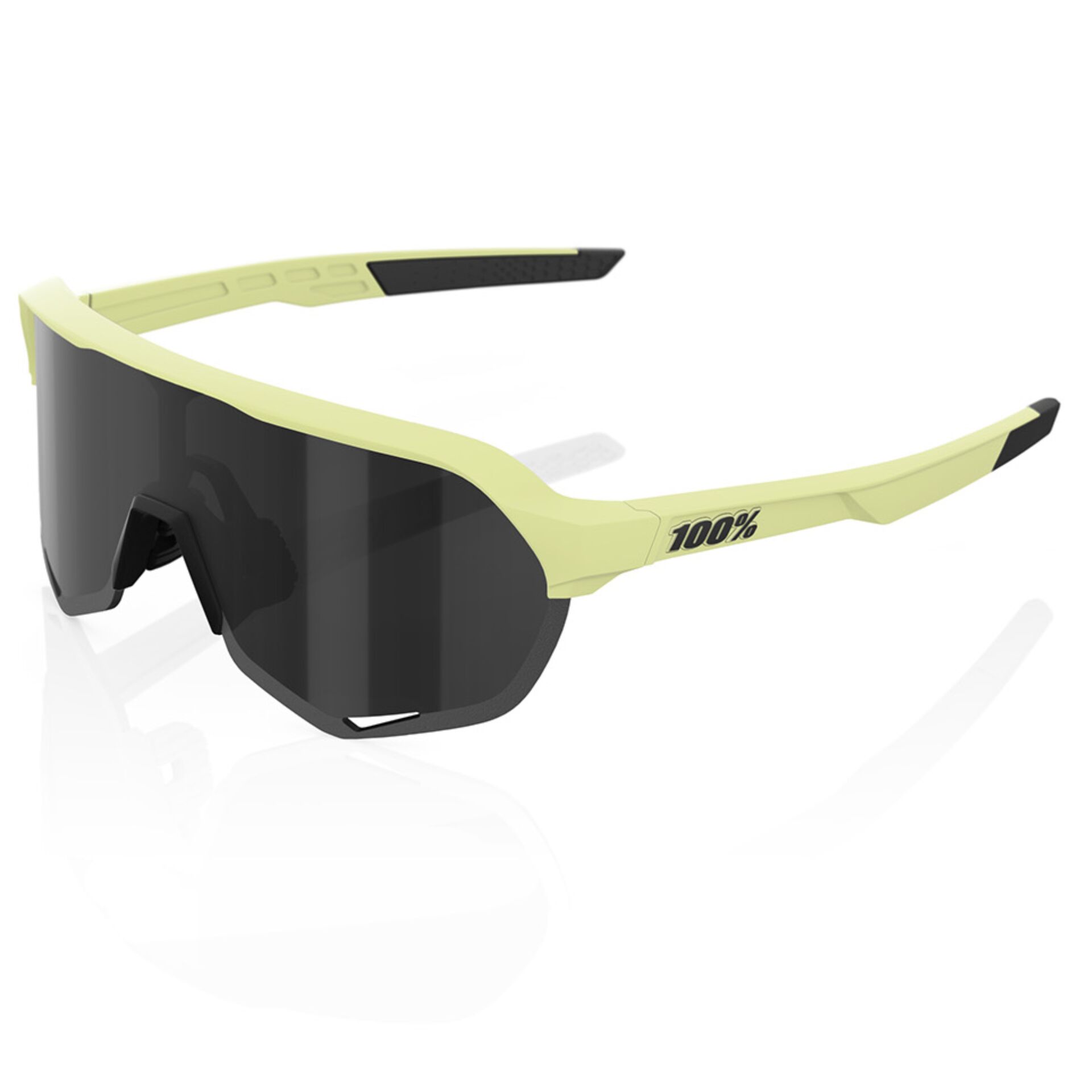 Sonnenbrille, Sport-Sonnenbrille, Gelb Rahmen, Grau Gläser, Unisex