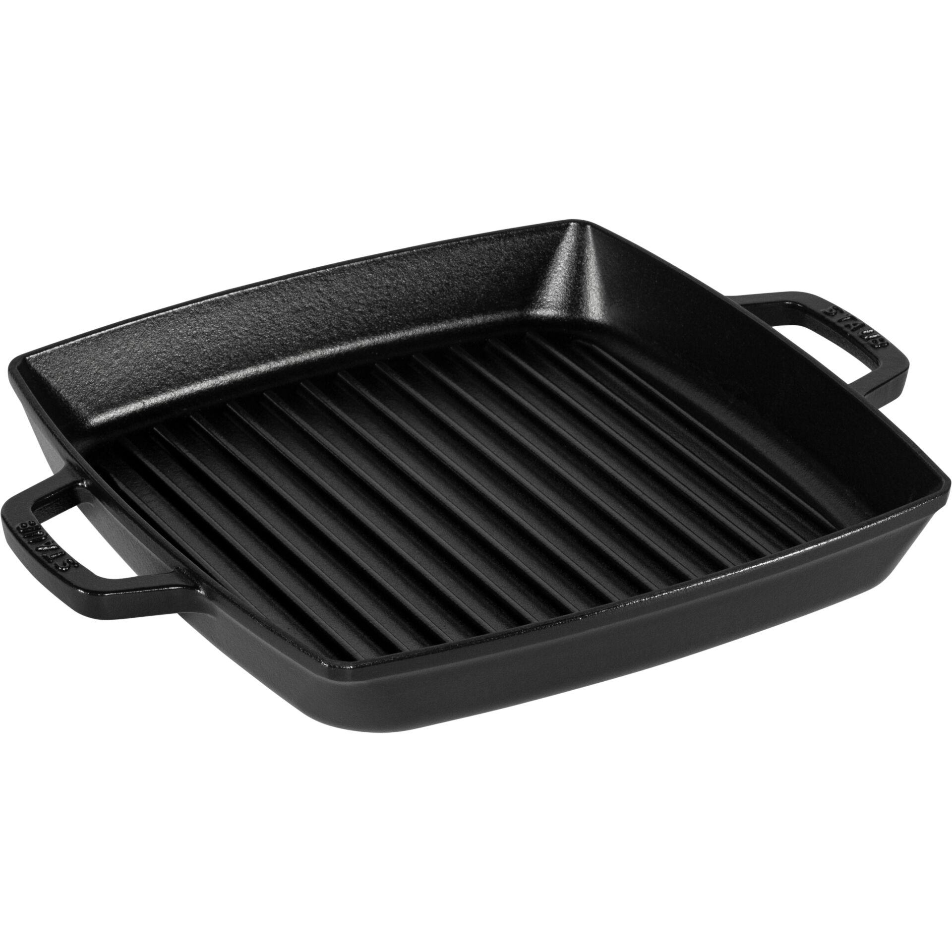 Grillpfanne, Gusseisen, Schwarz, Rippengrillfläche, ofenfest