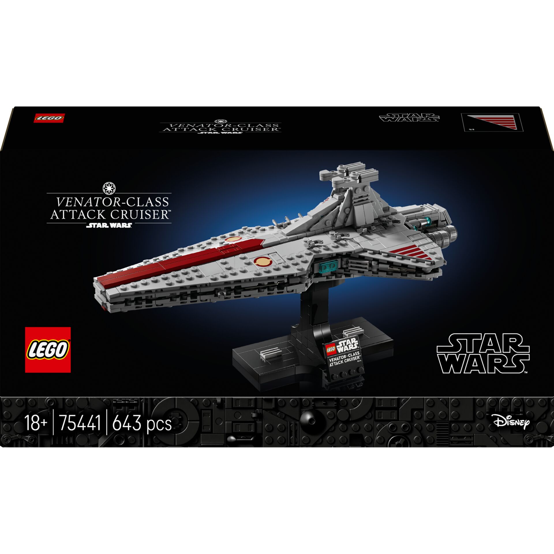 Star Wars, Venator-Klasse, Angriffskreuzer, Lego, 643 Teile