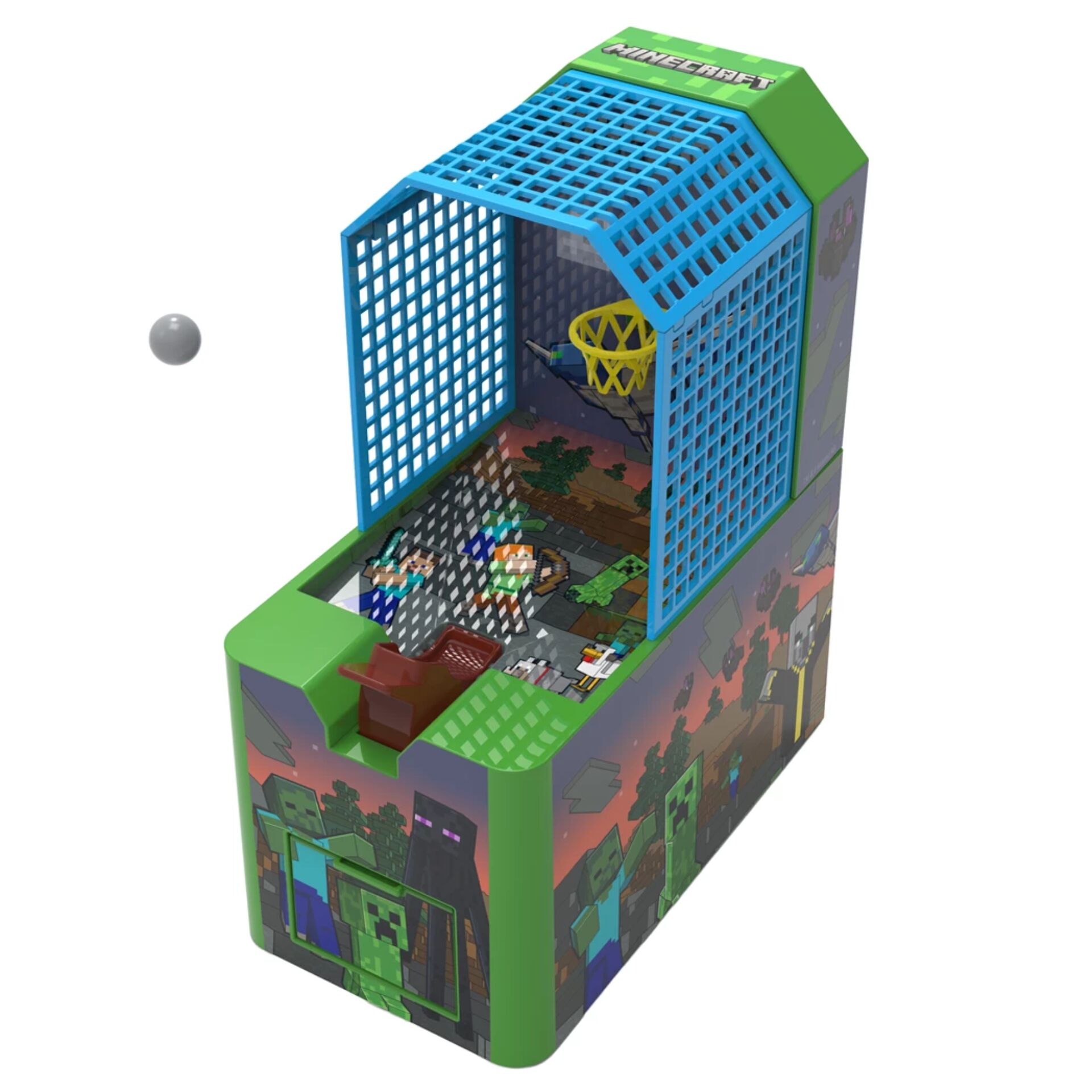 Gaming, Miniatur, Basketballkorb, Minecraft, Arcade, Blockiges Design