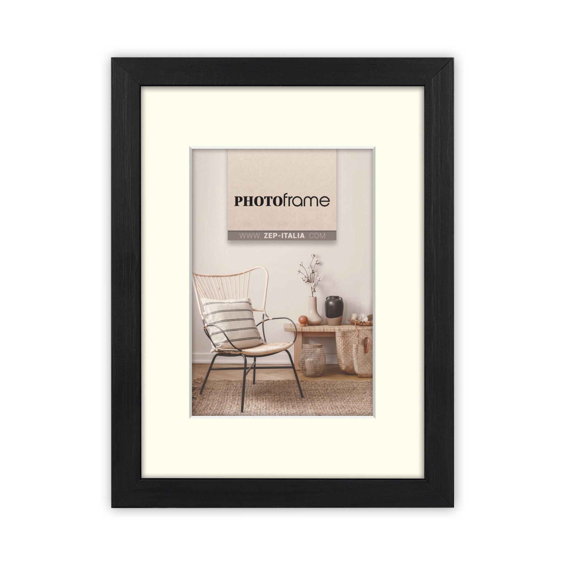 ZEP Malmo black      10x15/15x20  Holz mit Passepartout     V4568B