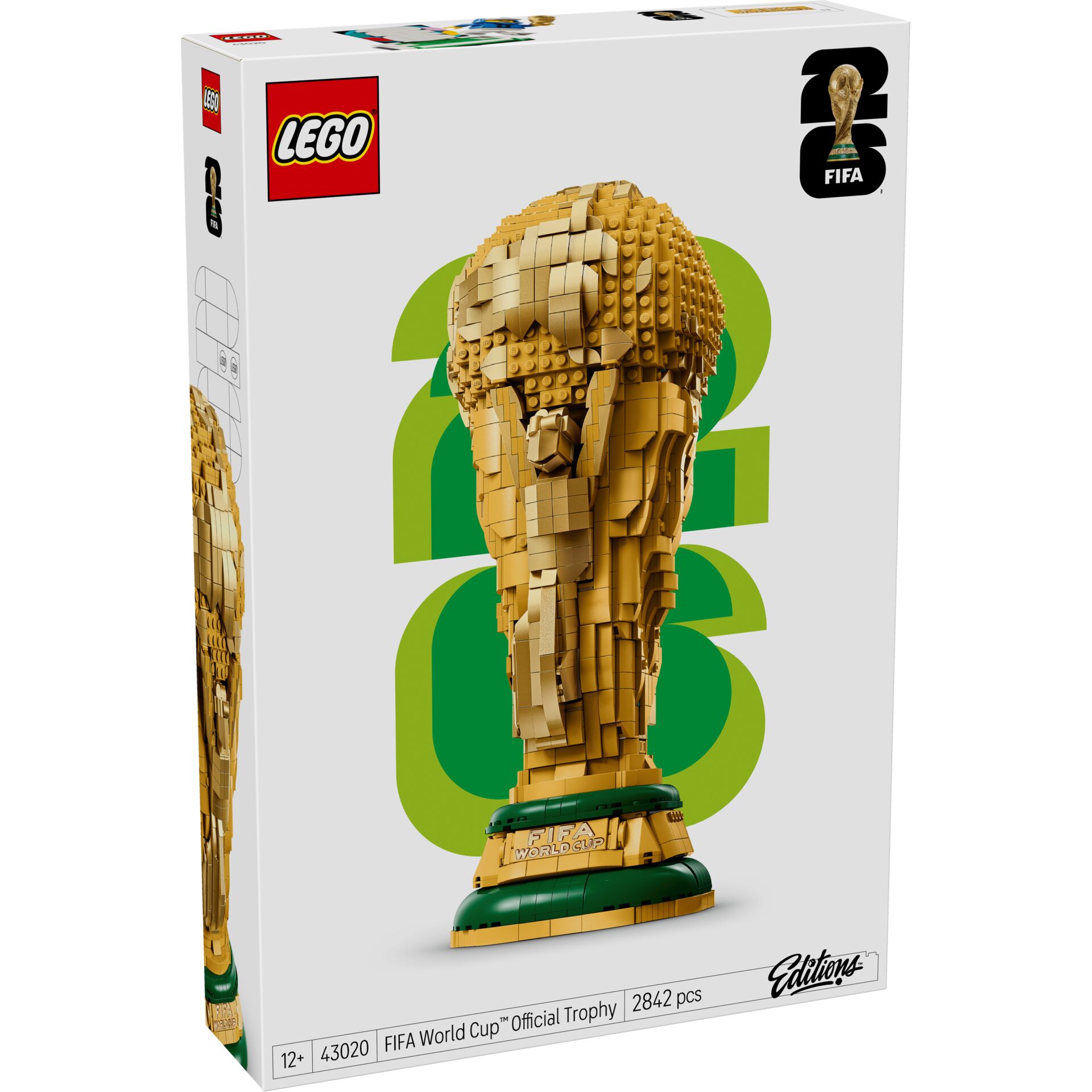 lego, weltmeisterschaftstrophäe, fifa, goldfarben, baustein-skulptur