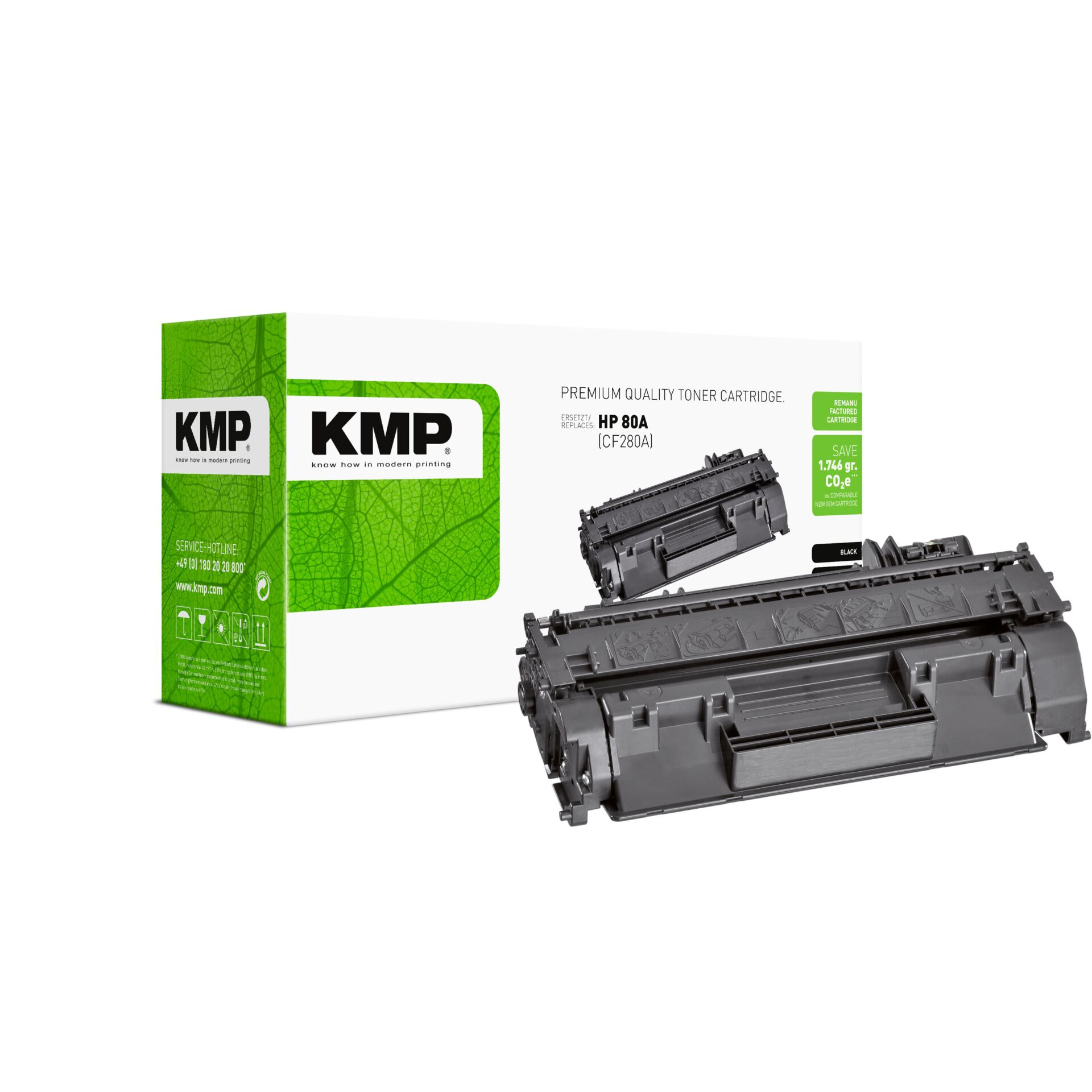 Tonerpatrone, Lasertoner, HP 80A, KMP kompatibel, Druckerzubehör