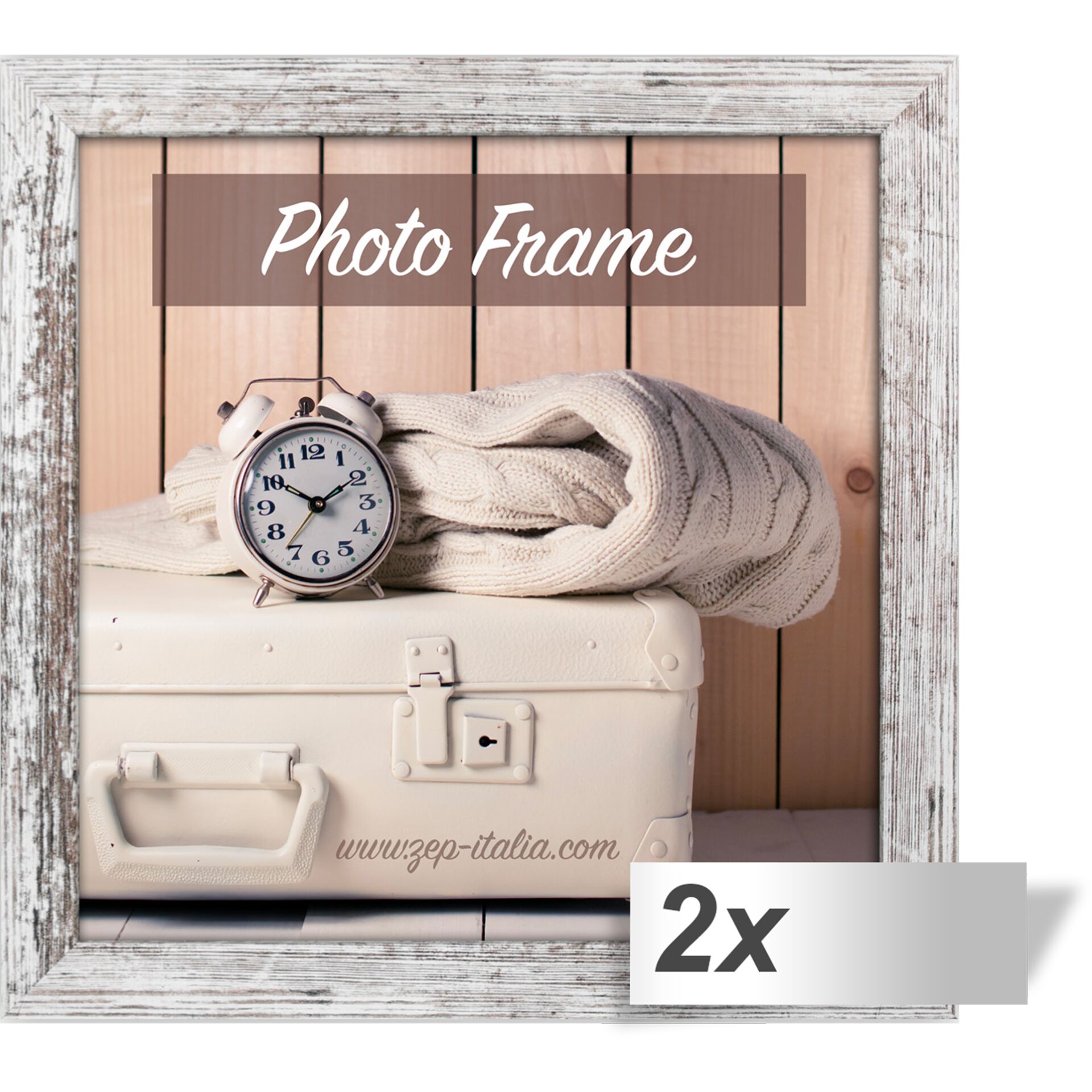 2x1 ZEP Nelson 6           30x30  Wood Frame white/brown   V21306