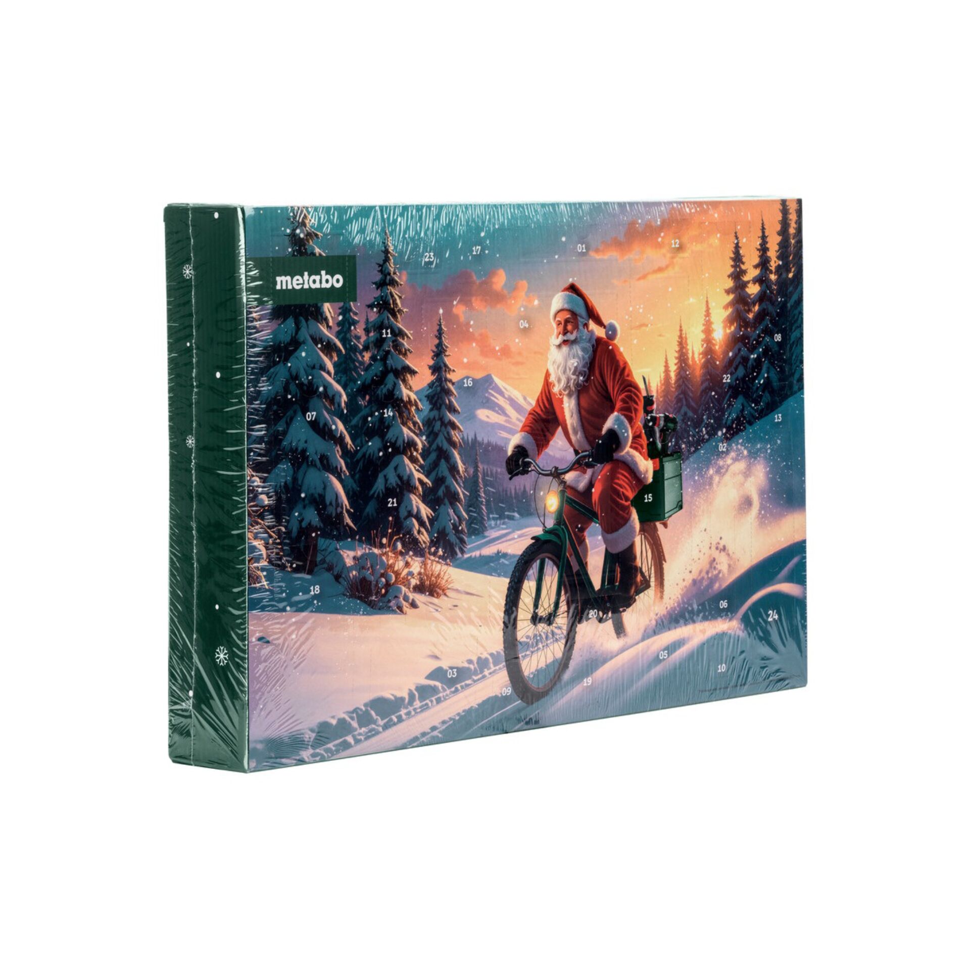 adventskalender,  puzzles,  weihnachtsthema,  santa auf dem fahrrad,  winterlandschaft