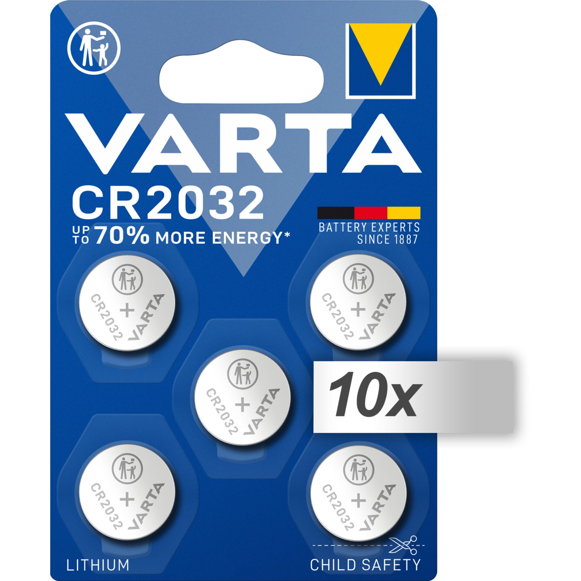10x5 Varta electronic CR 2032  Lith. Coin Battery 06032 101 415