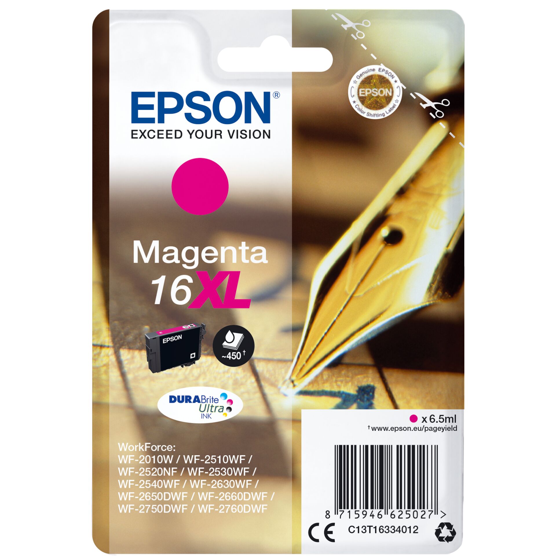 Epson Tusz XL magenta  DURABrite Ultra T 163     T 1633