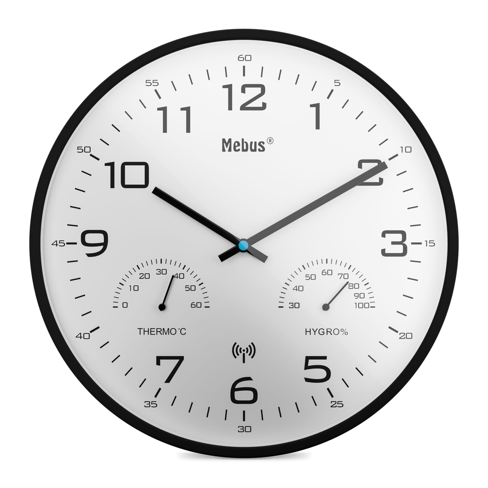 wanduhr, kunststoffrahmen, analoguhr, silber, quarz