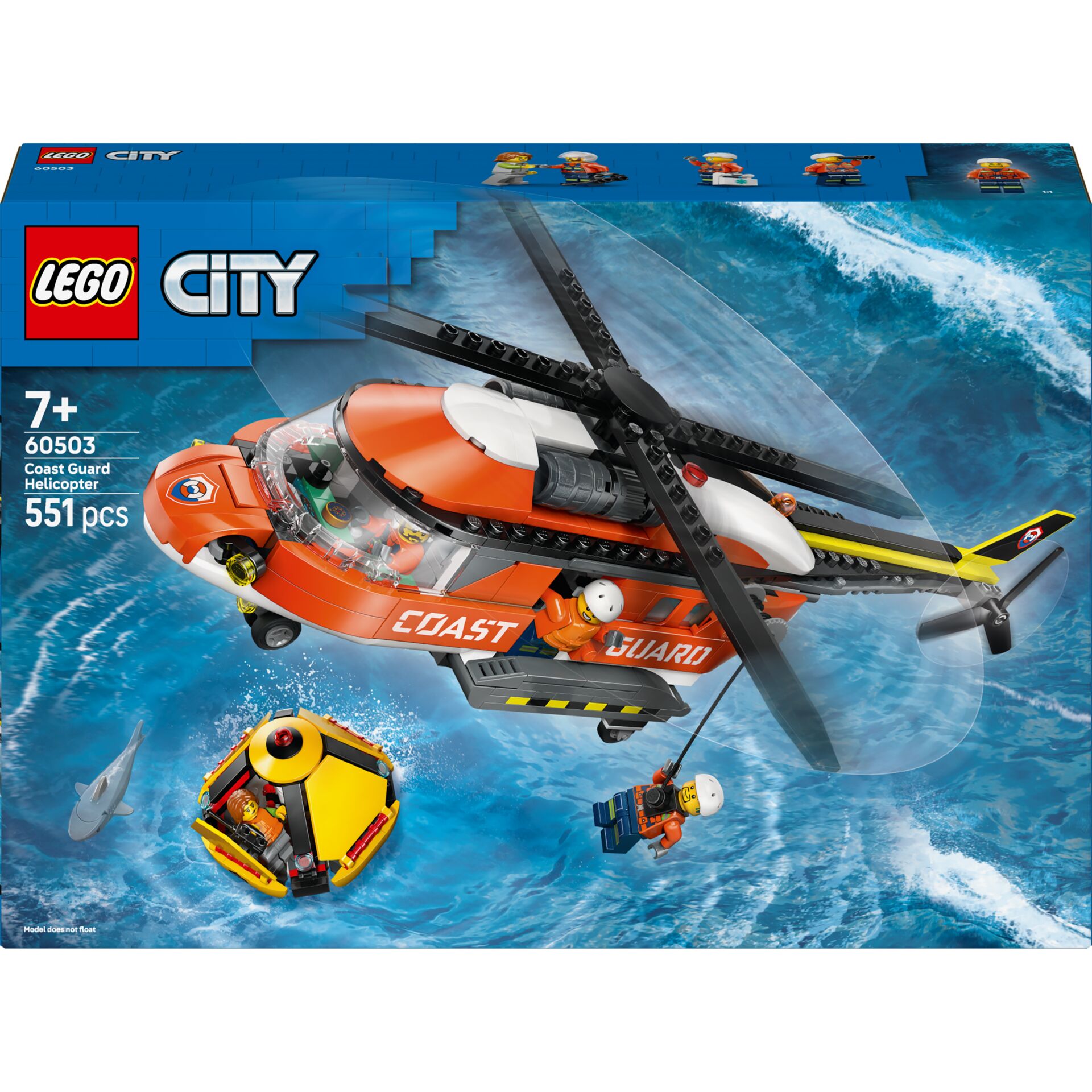 Coast Guard, Hubschrauber, Boot, Meer, LEGO City
