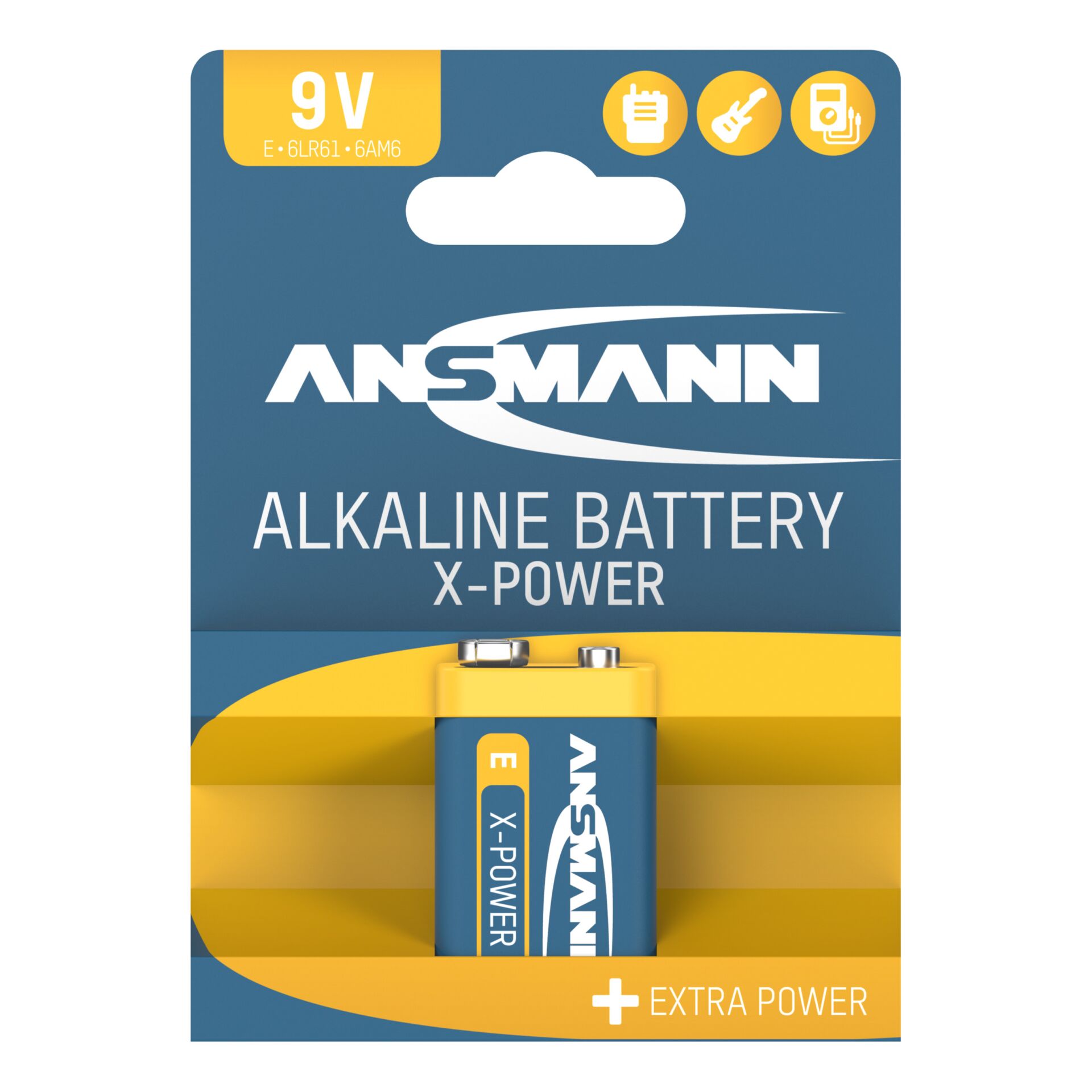 1 Ansmann Alkaline 9V block  X-Power