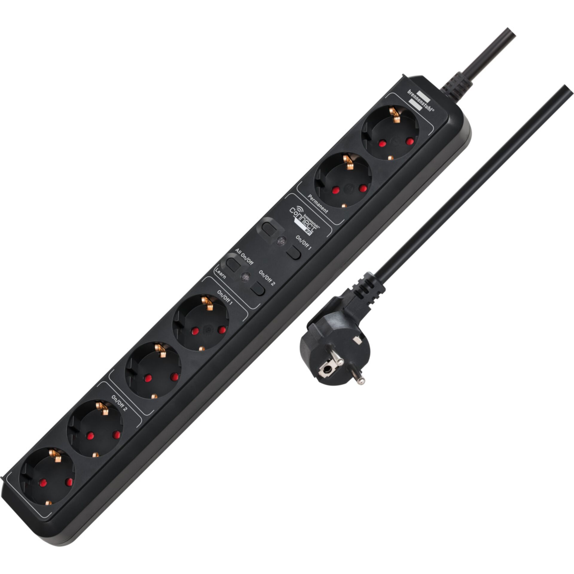 Mehrfachstecker, Steckdosenleiste, Schalter, Netzadapter, EU-Stecker