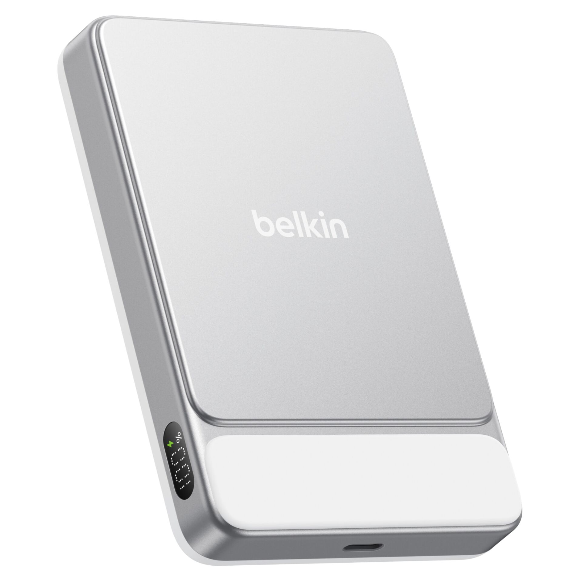Powerbank, Externe Batterie, USB-C, Schlank, Silber