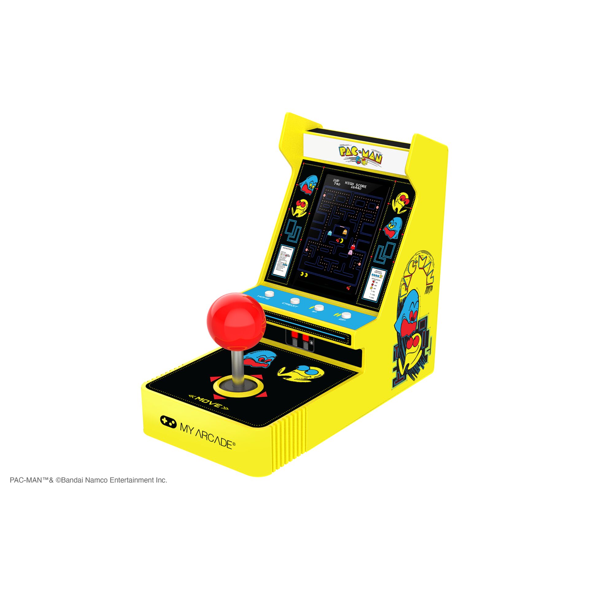 Arcade Kasten, Pac-Man, Gelb, Joystick, Mini Arcade