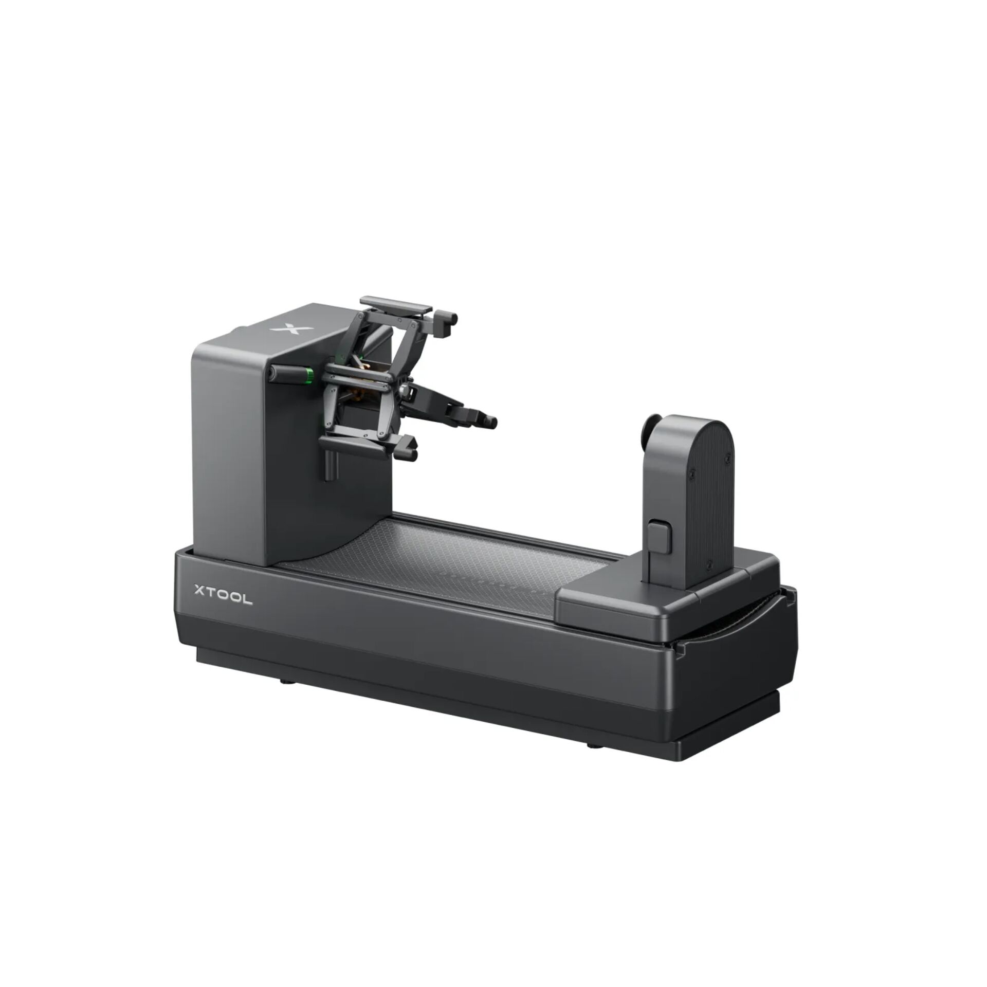 Lasergravurmaschine, Drehvorrichtung, Spannfutter, Dunkelgrau