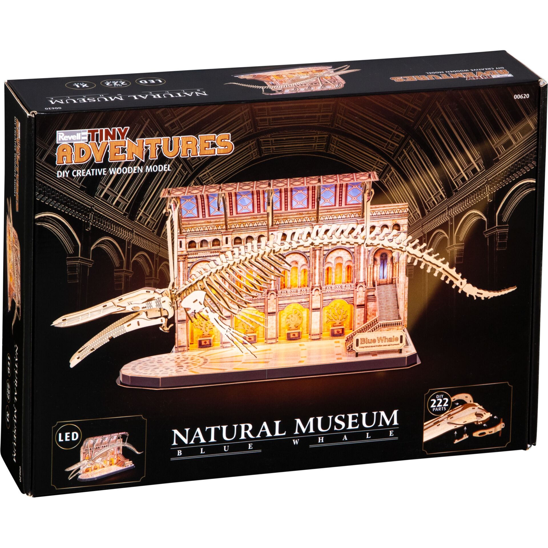 Naturmuseum, Blue Whale, Holzmodell, LED, Dinosaurier