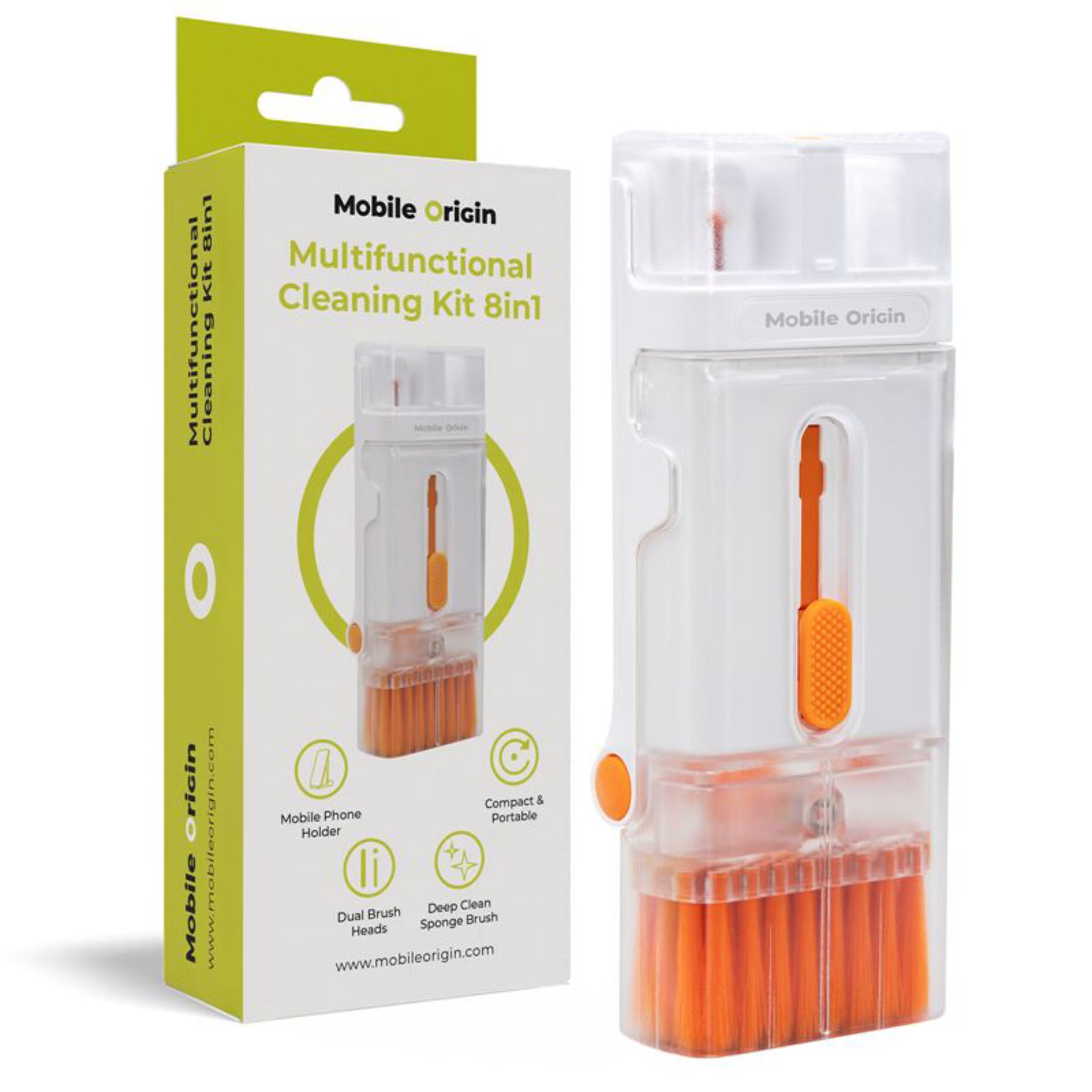 Reinigungsset, 8in1, Pinselbürsten, Schmutz entfernen, Mobiltelefonhalter