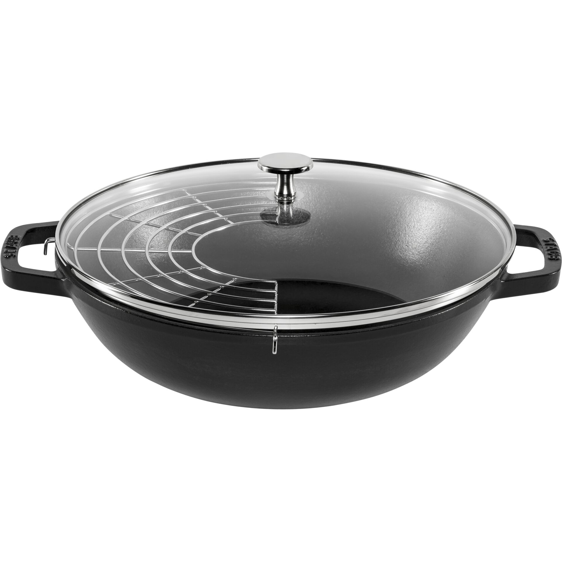 Pfannendeckel, Dämpfeinsatz, Grillpfanne, Gusseisen, Glaskeramikdeckel