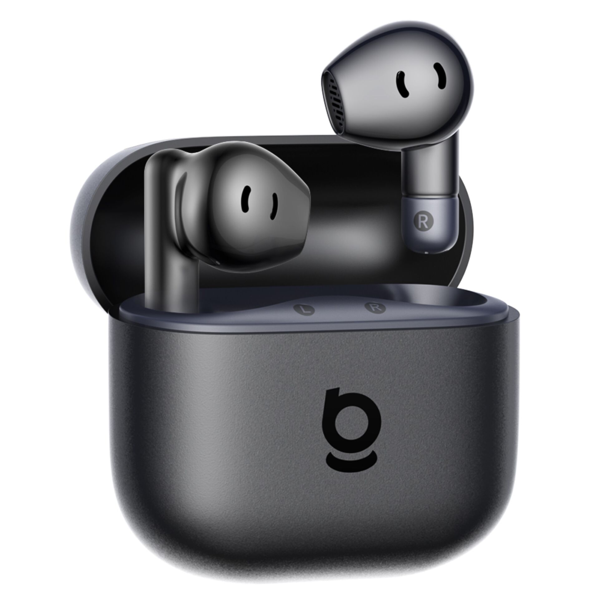Knochen, In-Ear, True Wireless, Schwarze Ohrhörer, Ladekoffer