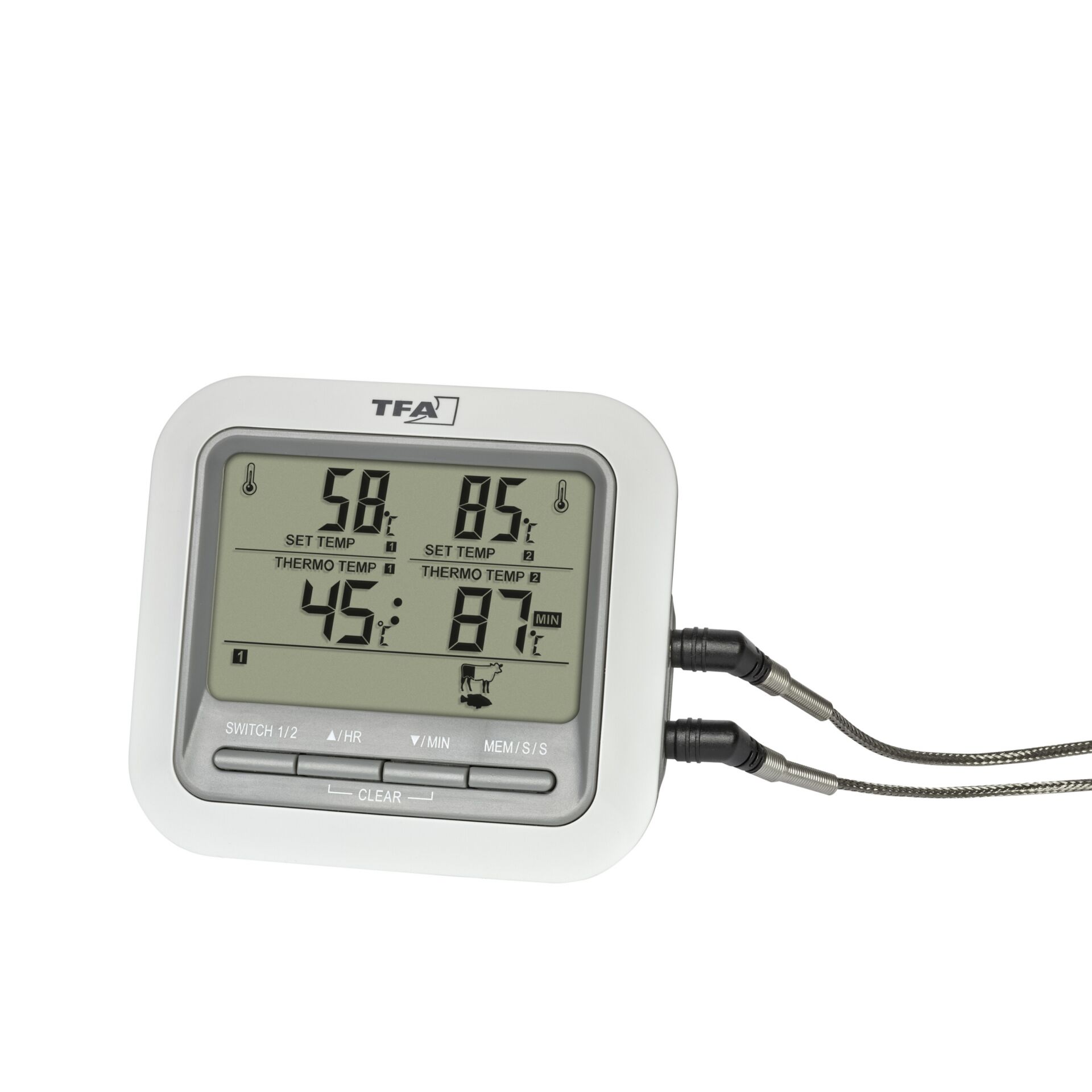 digital thermometer, Thermometer, Dual display, Meat temperature, Gastronorm monitor