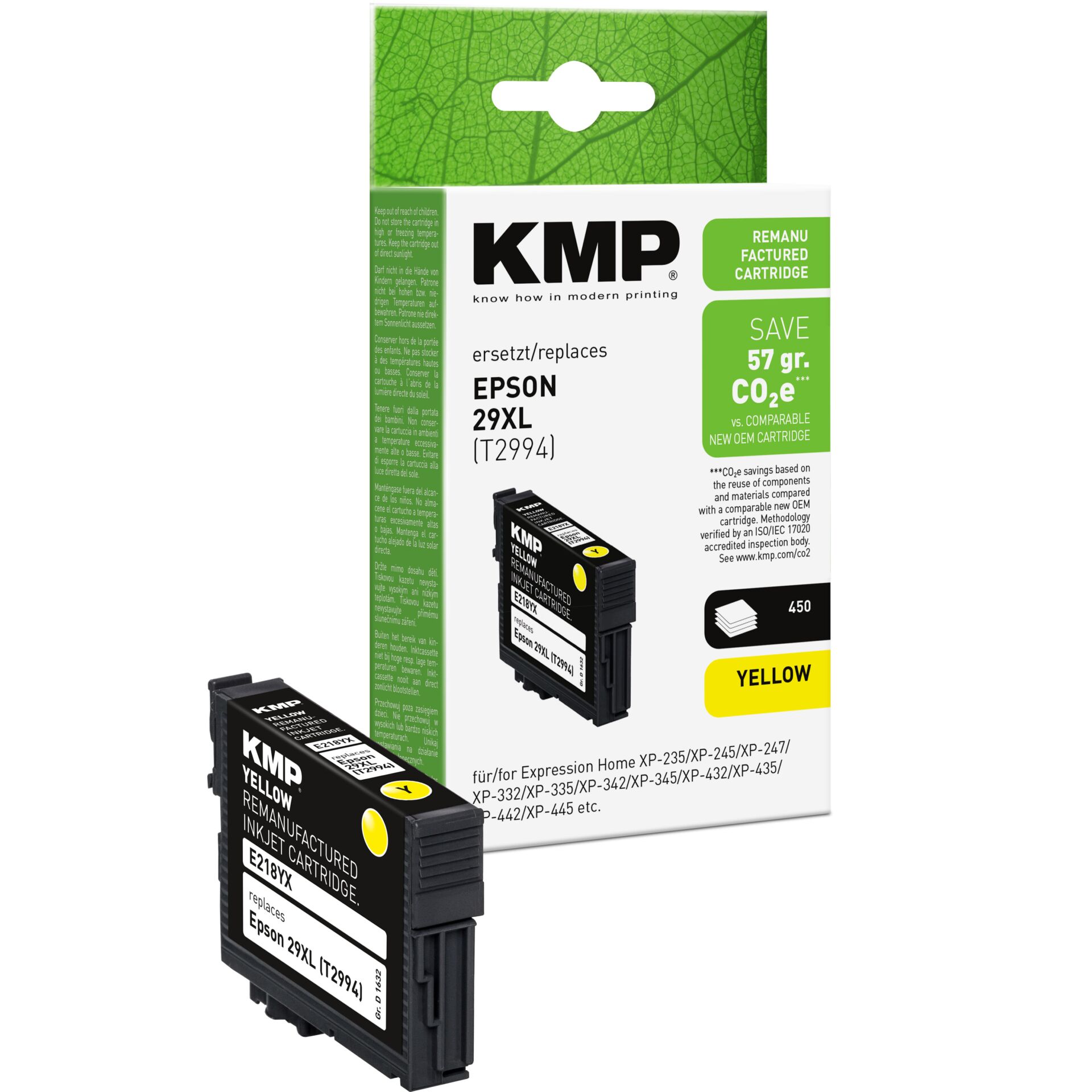 Adapter, Elektronik, Computer-Ausrüstung, Computerausrüstung, QR-Code, Tintenpatrone, Ersatz-Tintenpatrone, Yellow, KMP, Epson 29XL