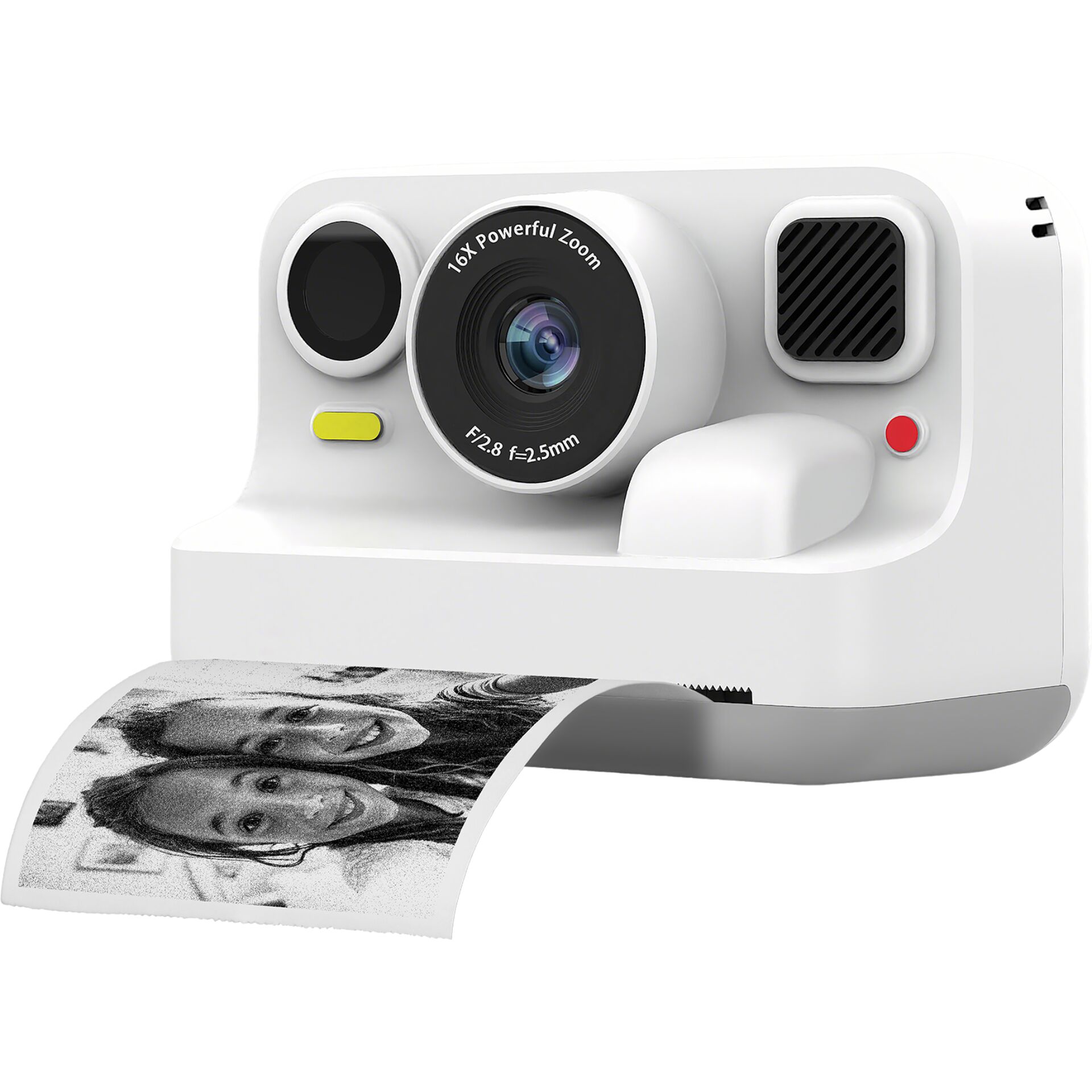 Polaroid-Stil Sofortbildkamera, Kompaktkamera, Weiße Kamera, Integrierter Drucker, Ausdruck von Fotos