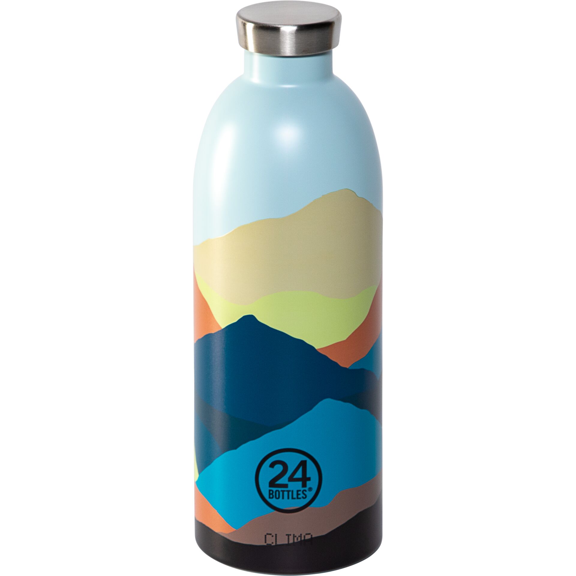 Wasserflasche, Stahlflasche, Mehrfarbig, Moutain-Design, 24 BOTTLES