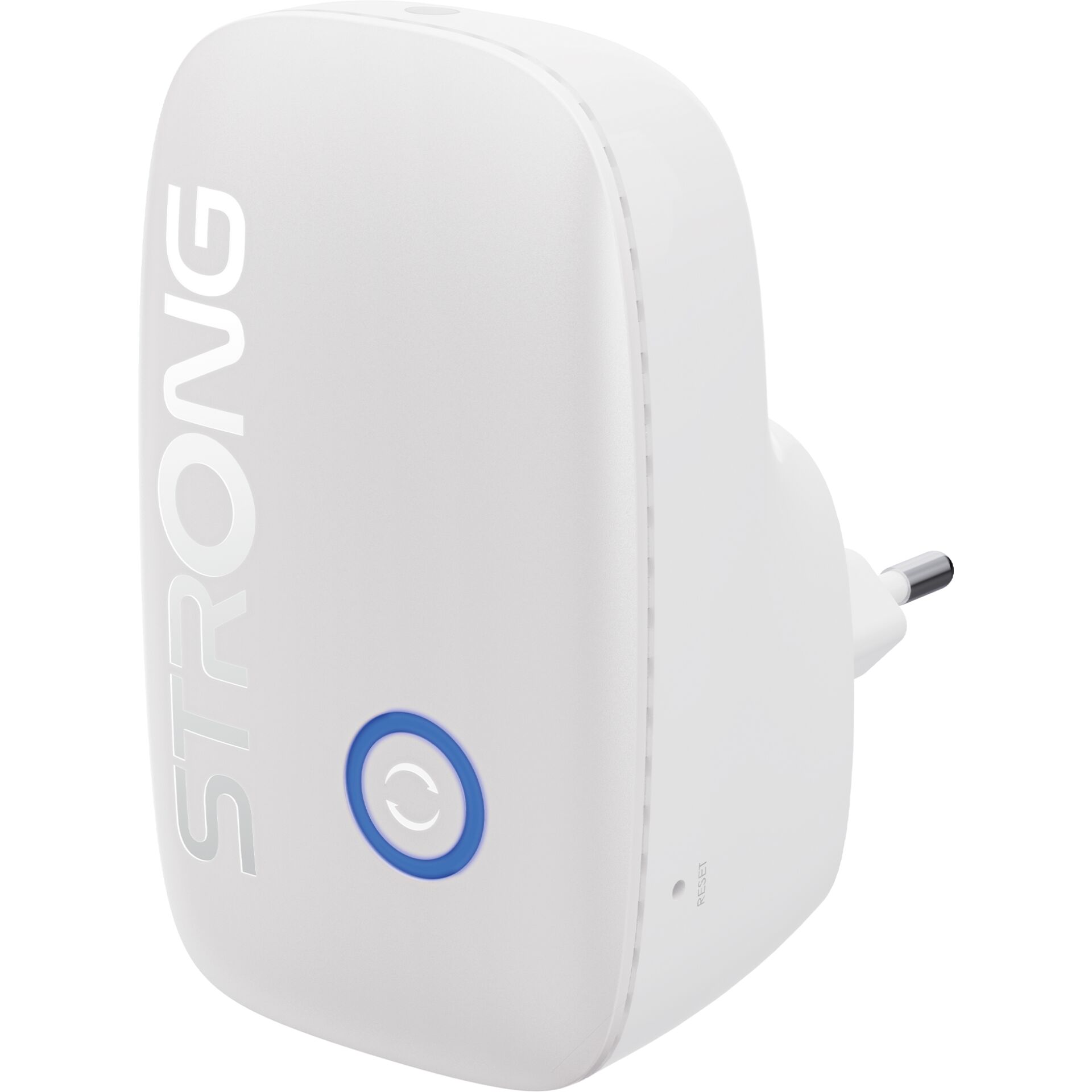 LED-Boost, Smart plug, White, Circular button, EU plug