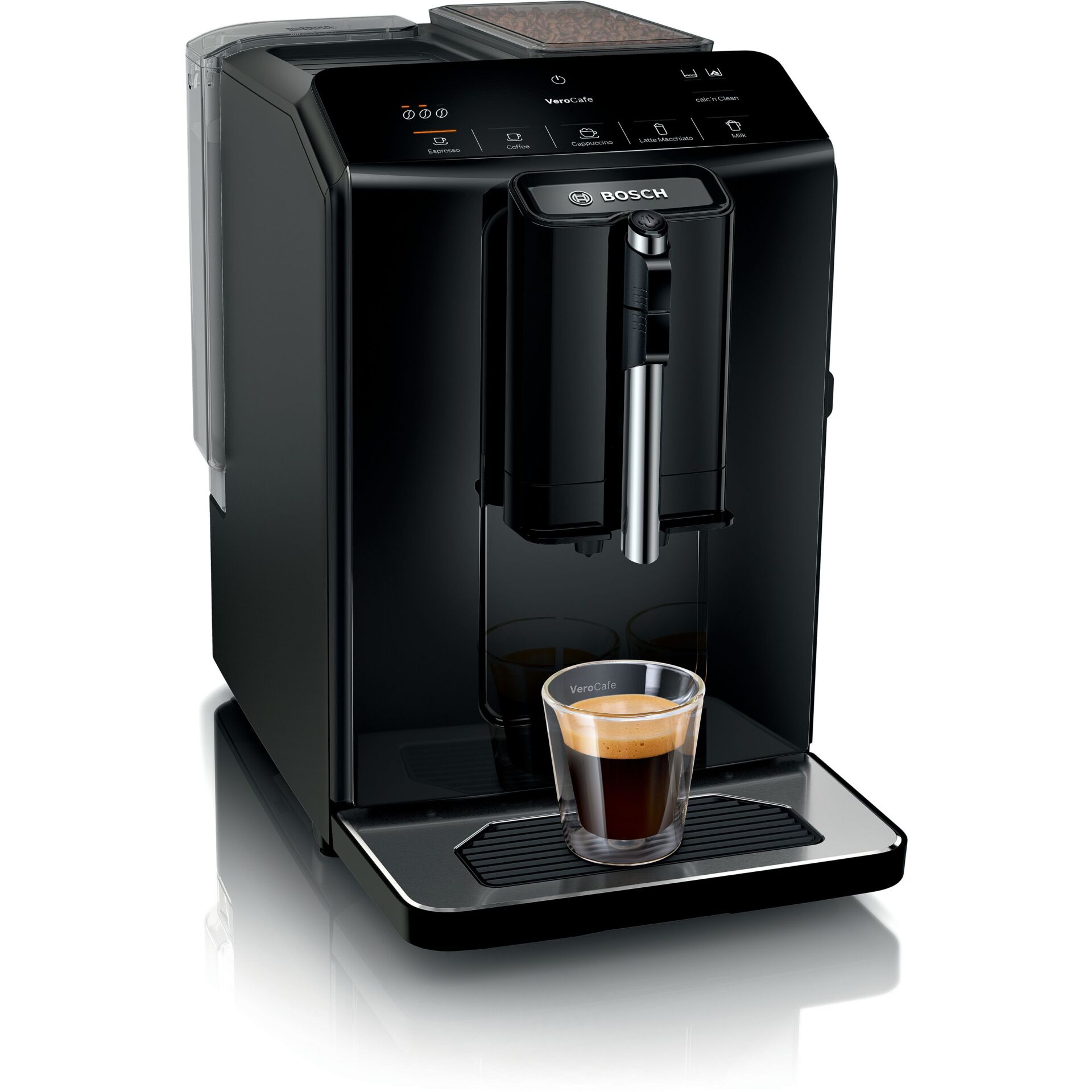 Kaffeeautomat, Espresso, Kaffeezubereitung, Schwarz, Tassenplatz