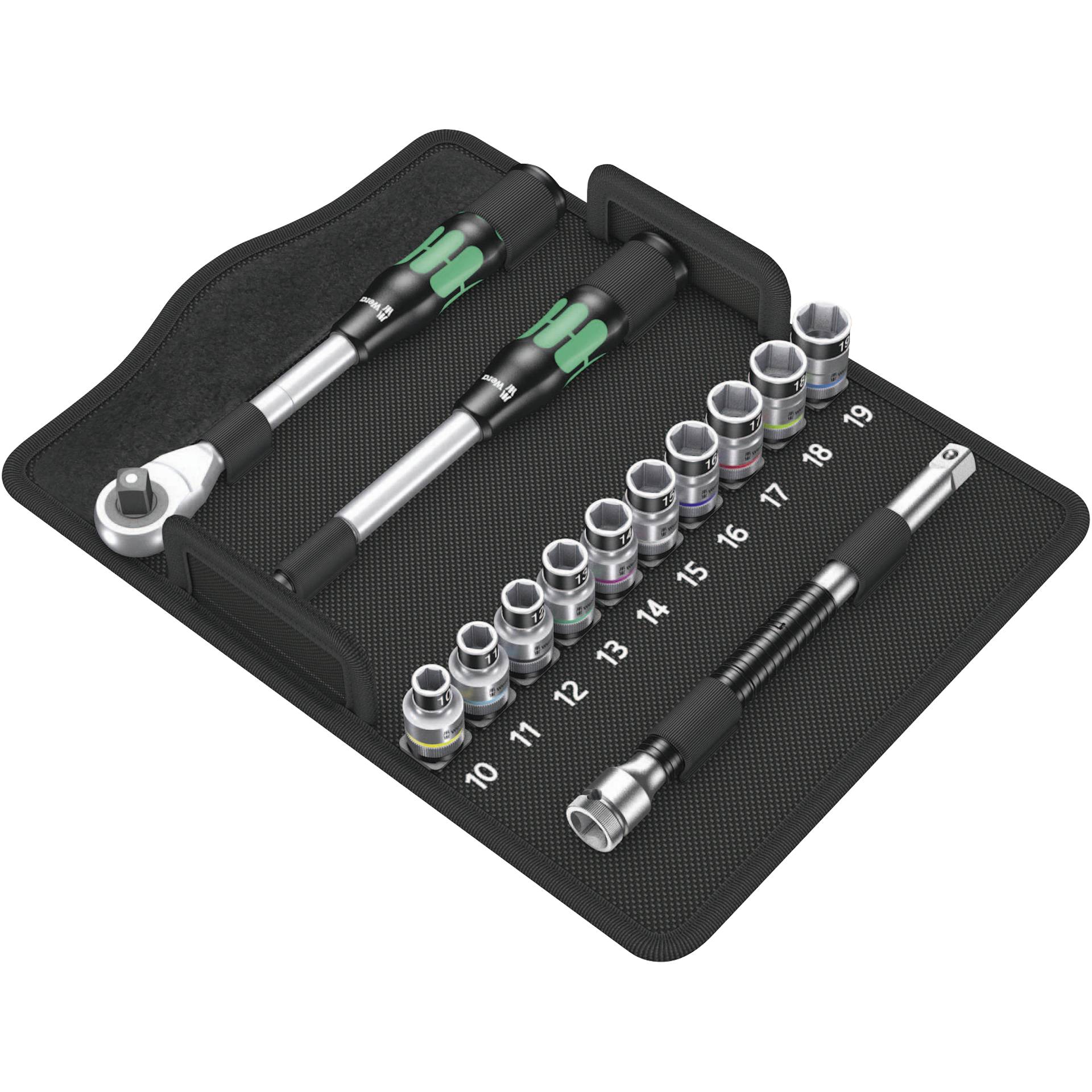 WERA 8006 SC 1 Zyklop Hybrid  Ratchet set 1/2" drive metric