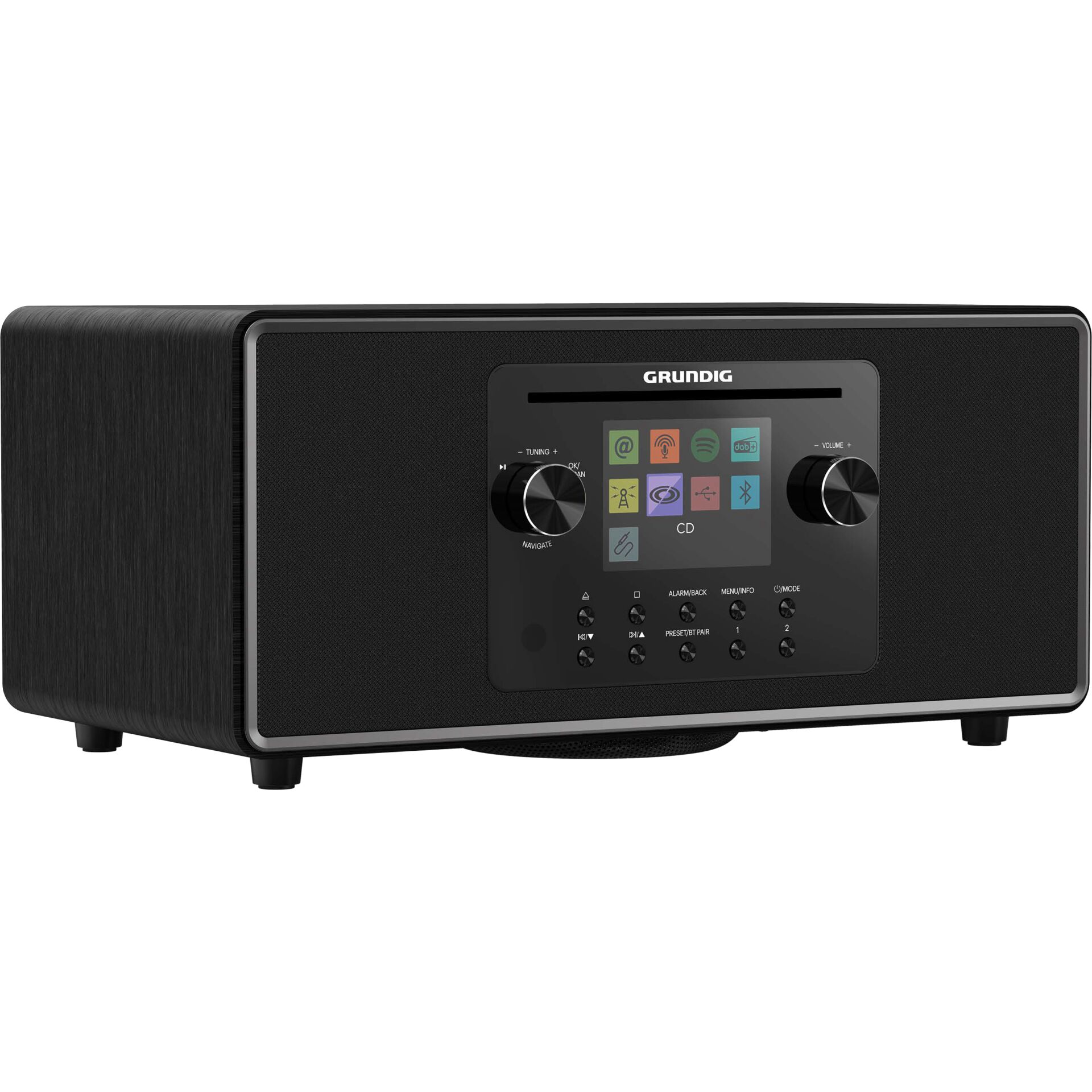 radio, stereo, CD-Player, Digital-Display, schwarz