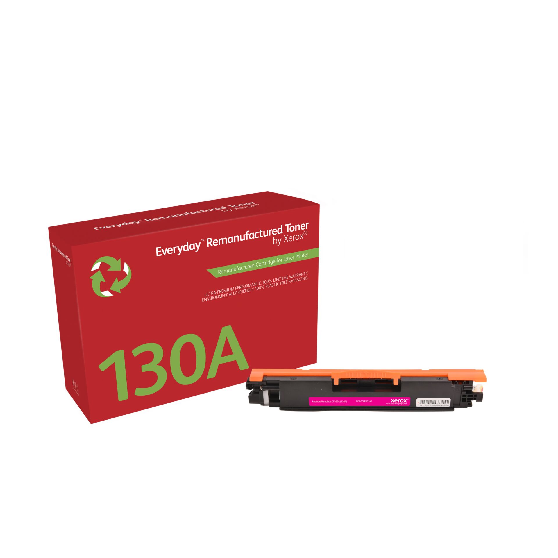 Tonerpatrone, Laserdrucker, Aufbereitet, 130A, Orangene Patrone