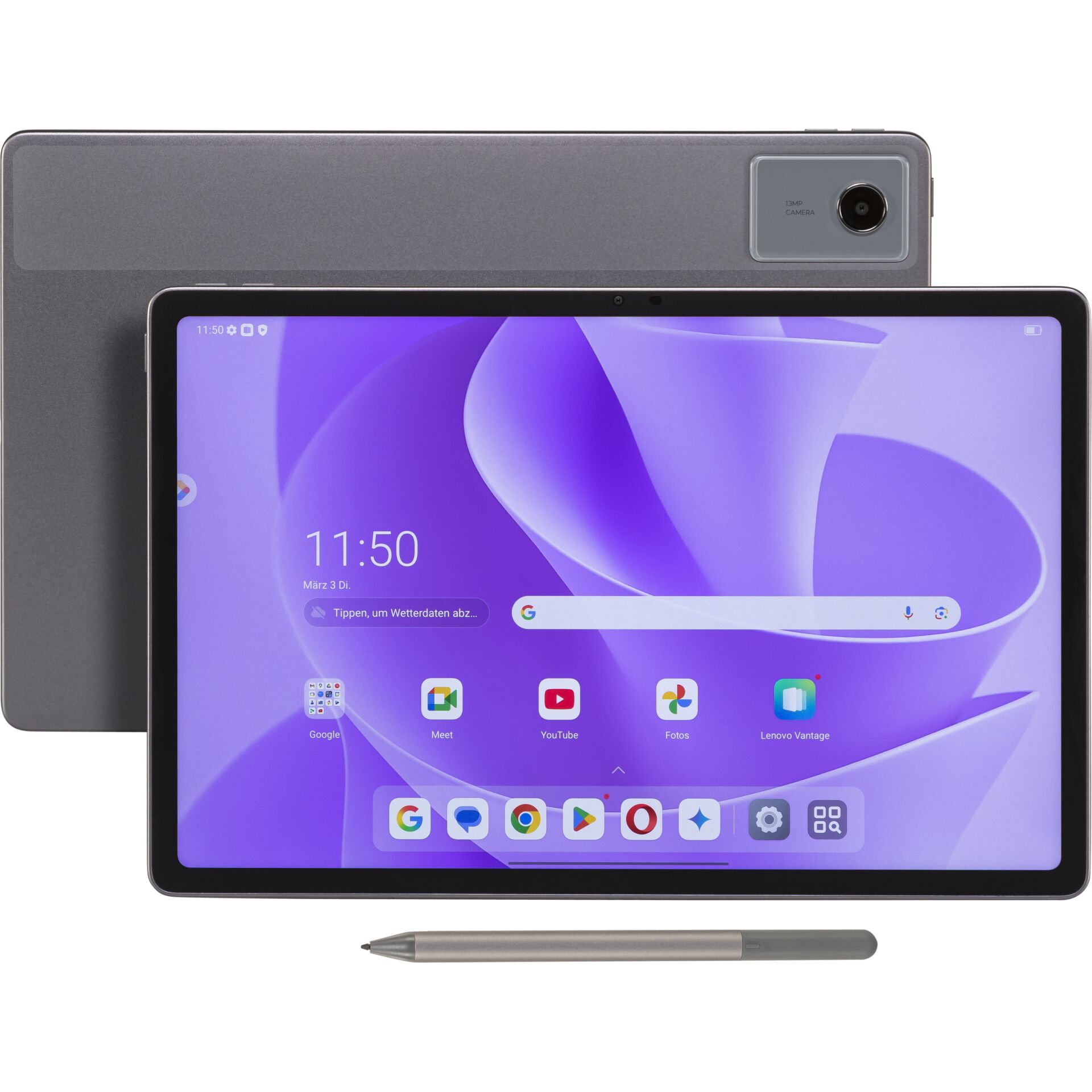 Tablet, Android-Tablet, Stift, Lila Anzeige, Rückseite Kamera