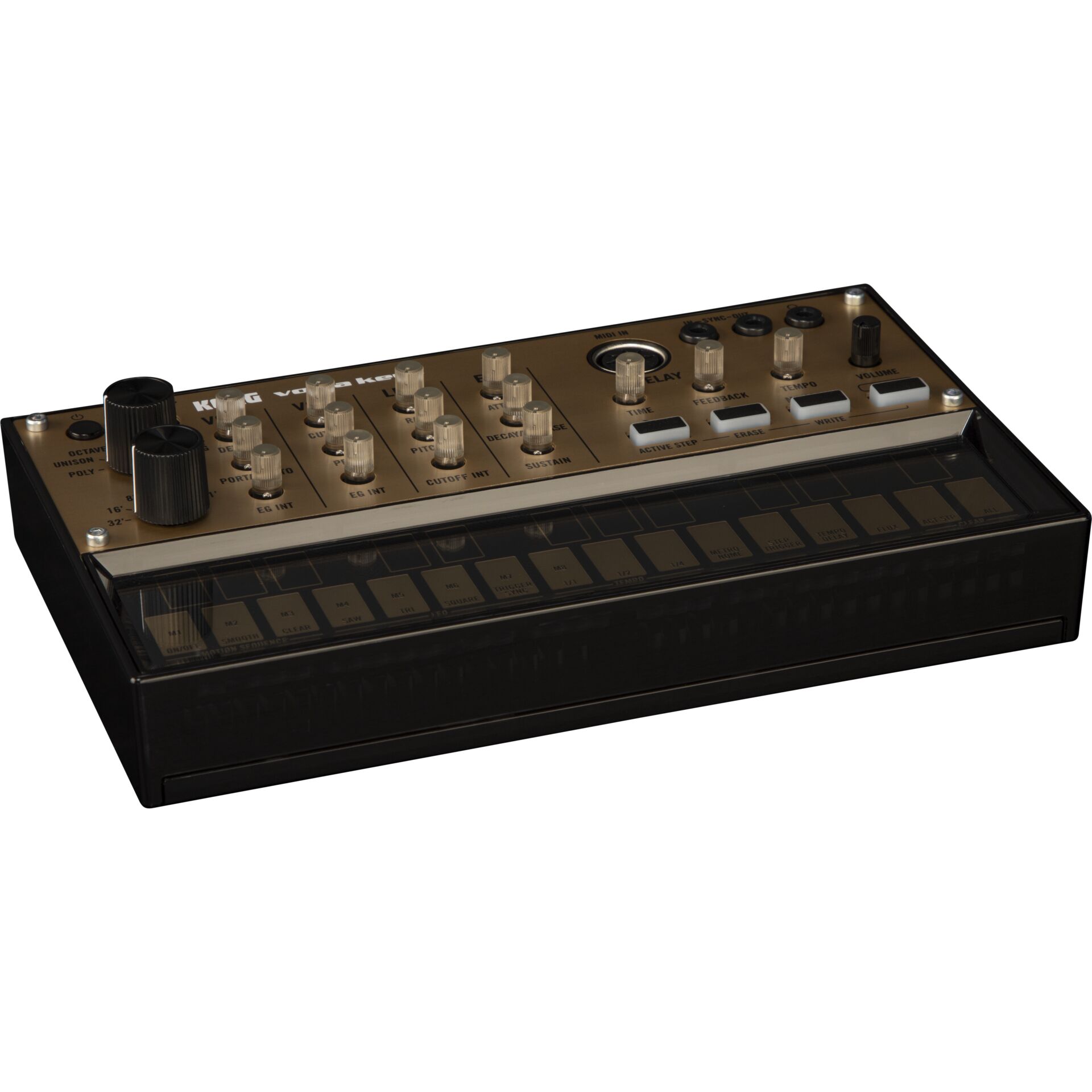 Synthesizer, Analog, Drum Machine, Gold top, Keyboard