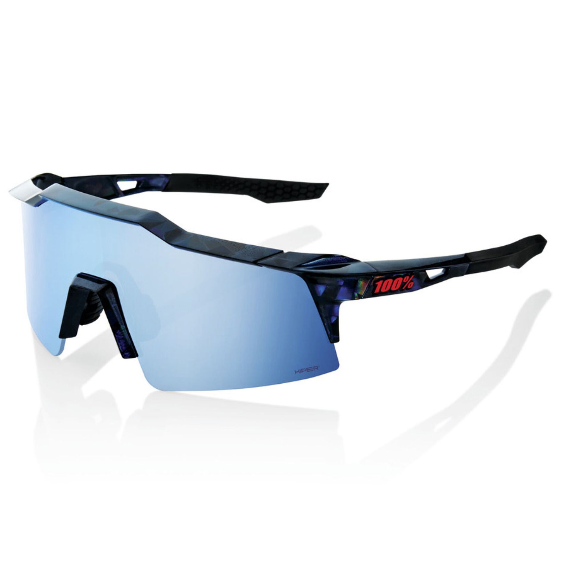 Sportsbrille, Reflektierende Scheibe, Blauglas, One Size, Rahmenlos?