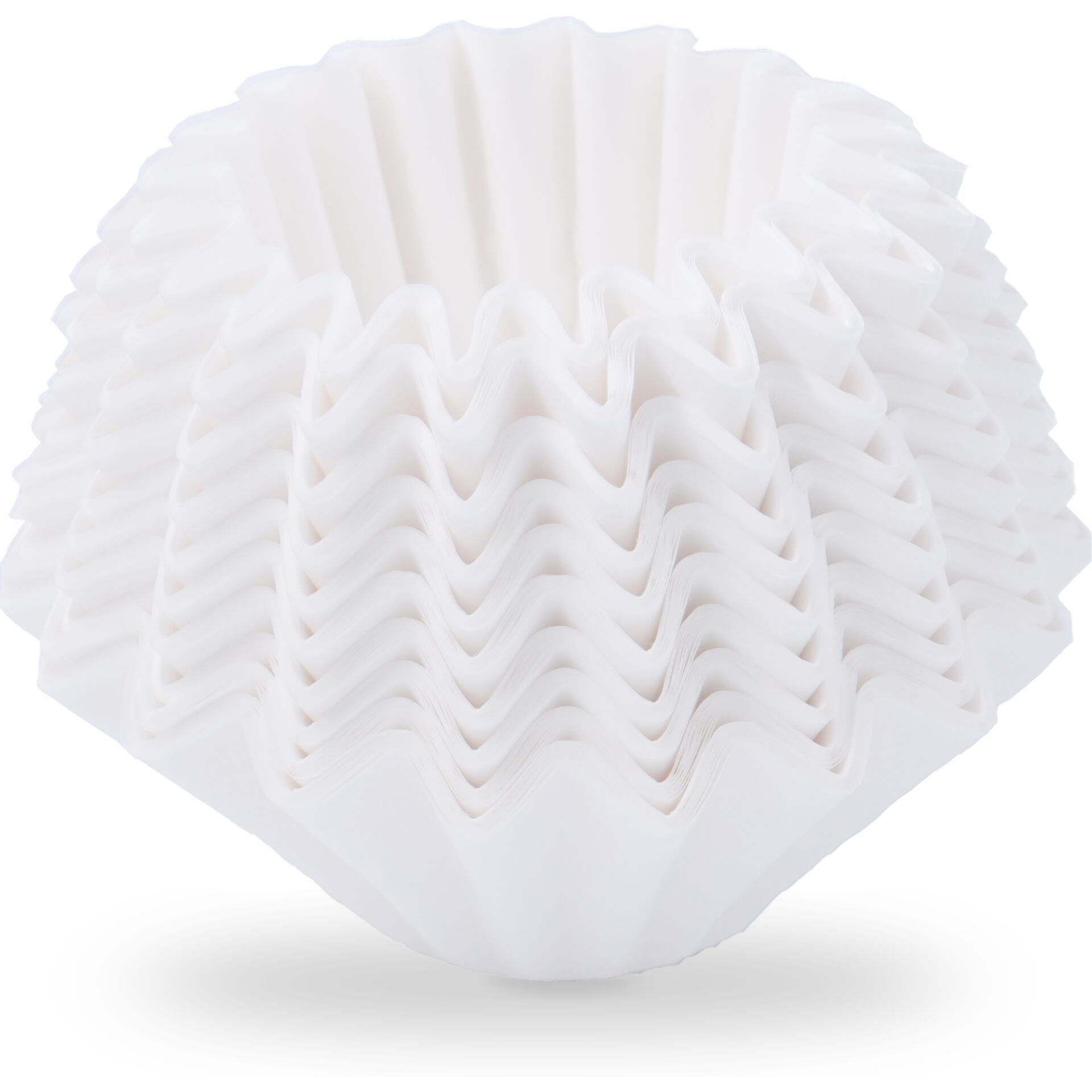 Papierfaltkegel, Papierpeitsche?, Dekoration, Rundform, Weiß