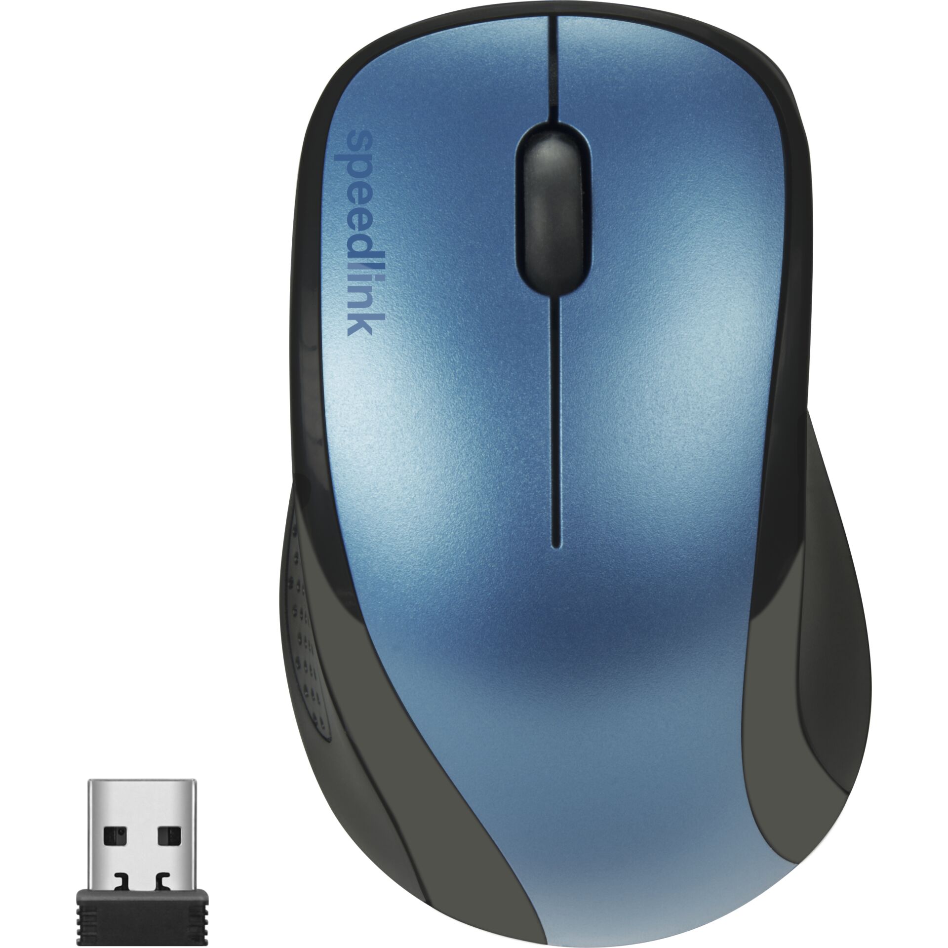 Computer-Maus, Kabellos, Optisch, USB, Blau-Verlauf