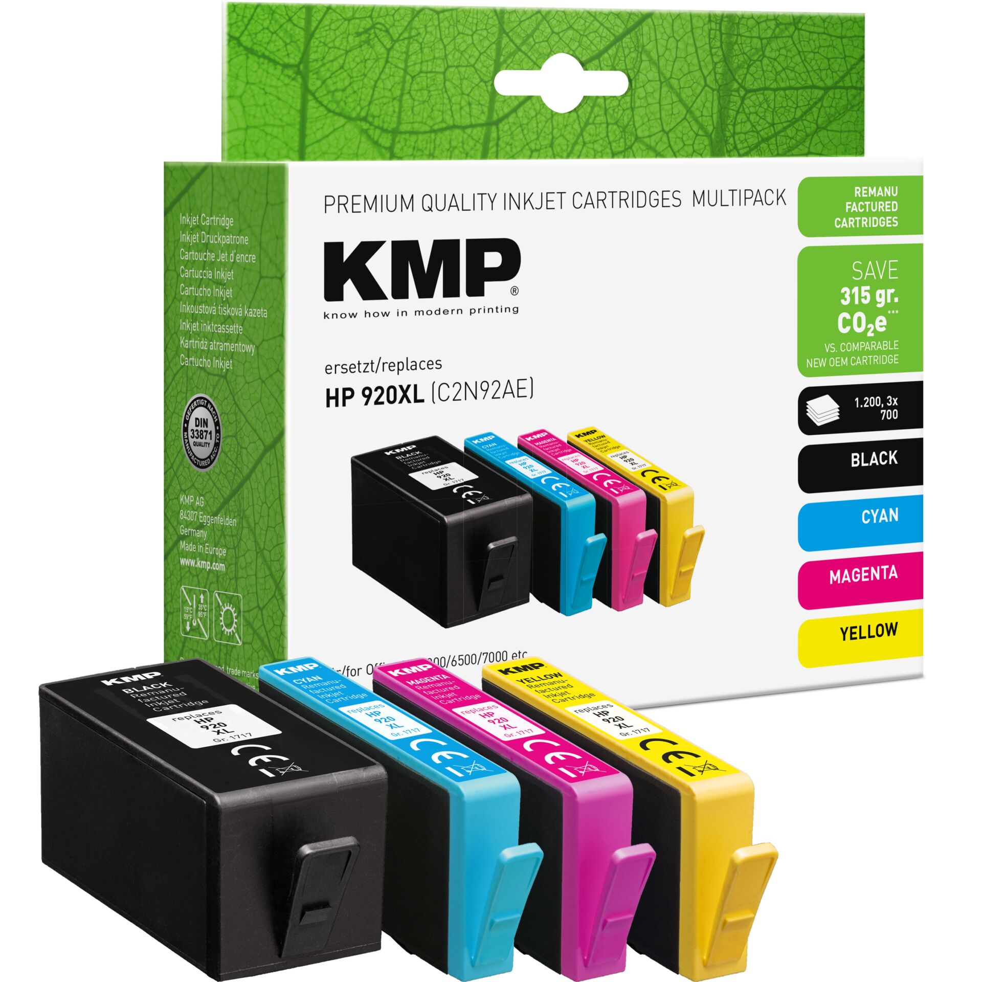 Tintenpatrone, Druckerpatronen, Farbpatronen, HP Kompatibel, Mehrfarbig, Tintenpatronen, Kompakte Tintenpatronen, HP Ersatzpatronen, Multifarbige Patronen, DruckerpatronenSet