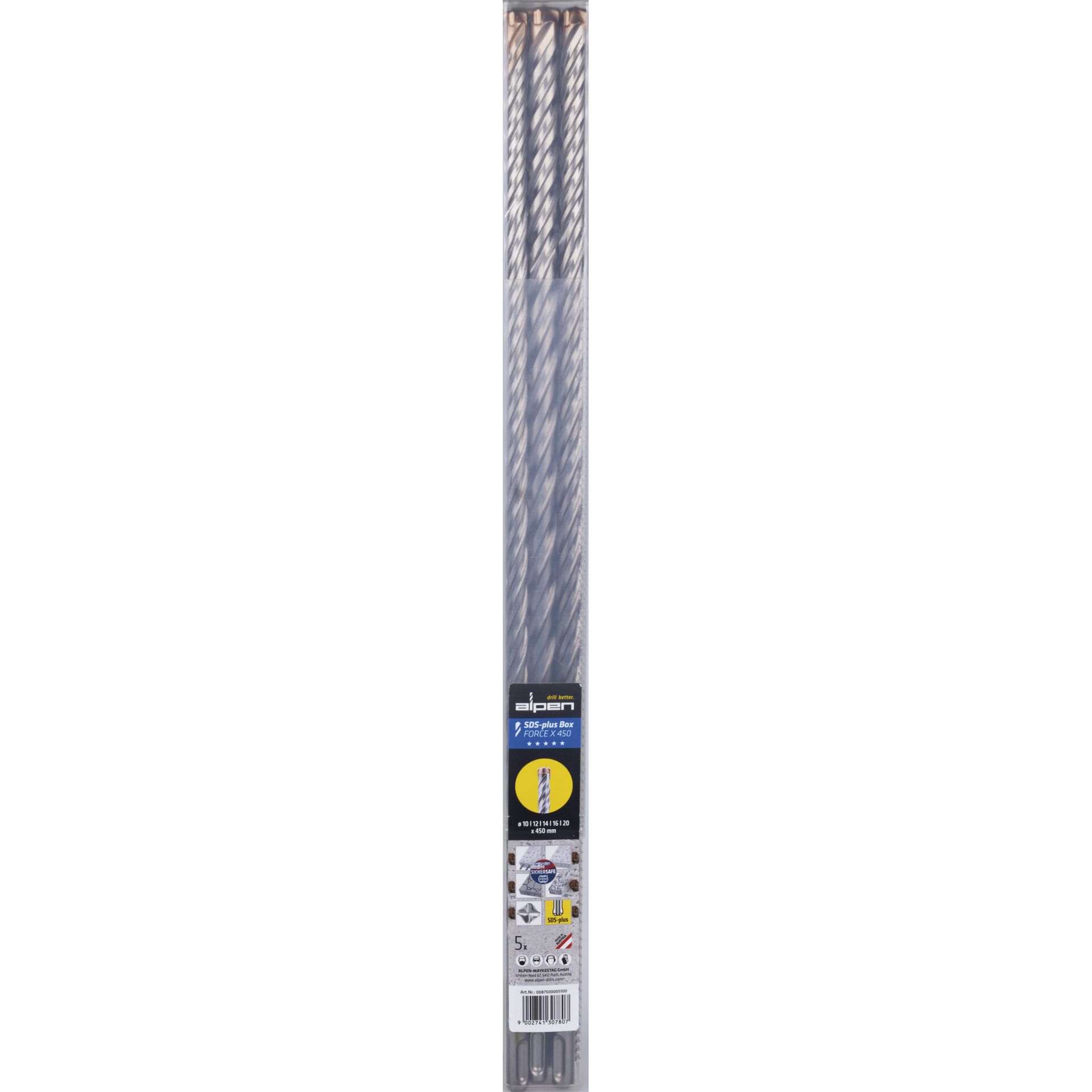 Alpen Set SDS+ 5 pcs. (875) FOR  CE X