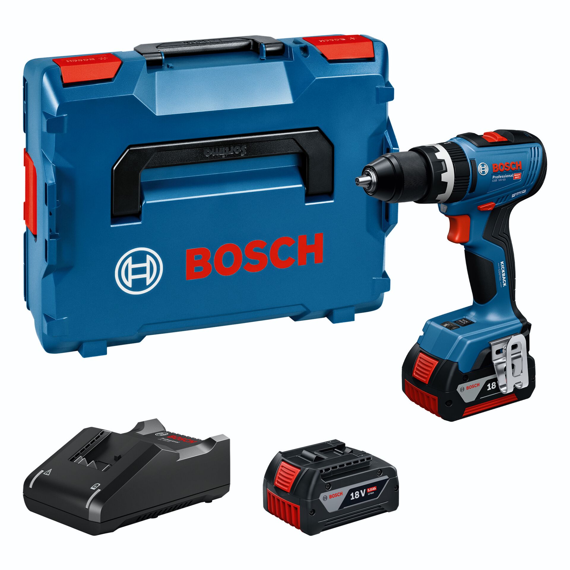Akku-Bohrmaschine, Koffer, 18V, Ladegerät, Batterie