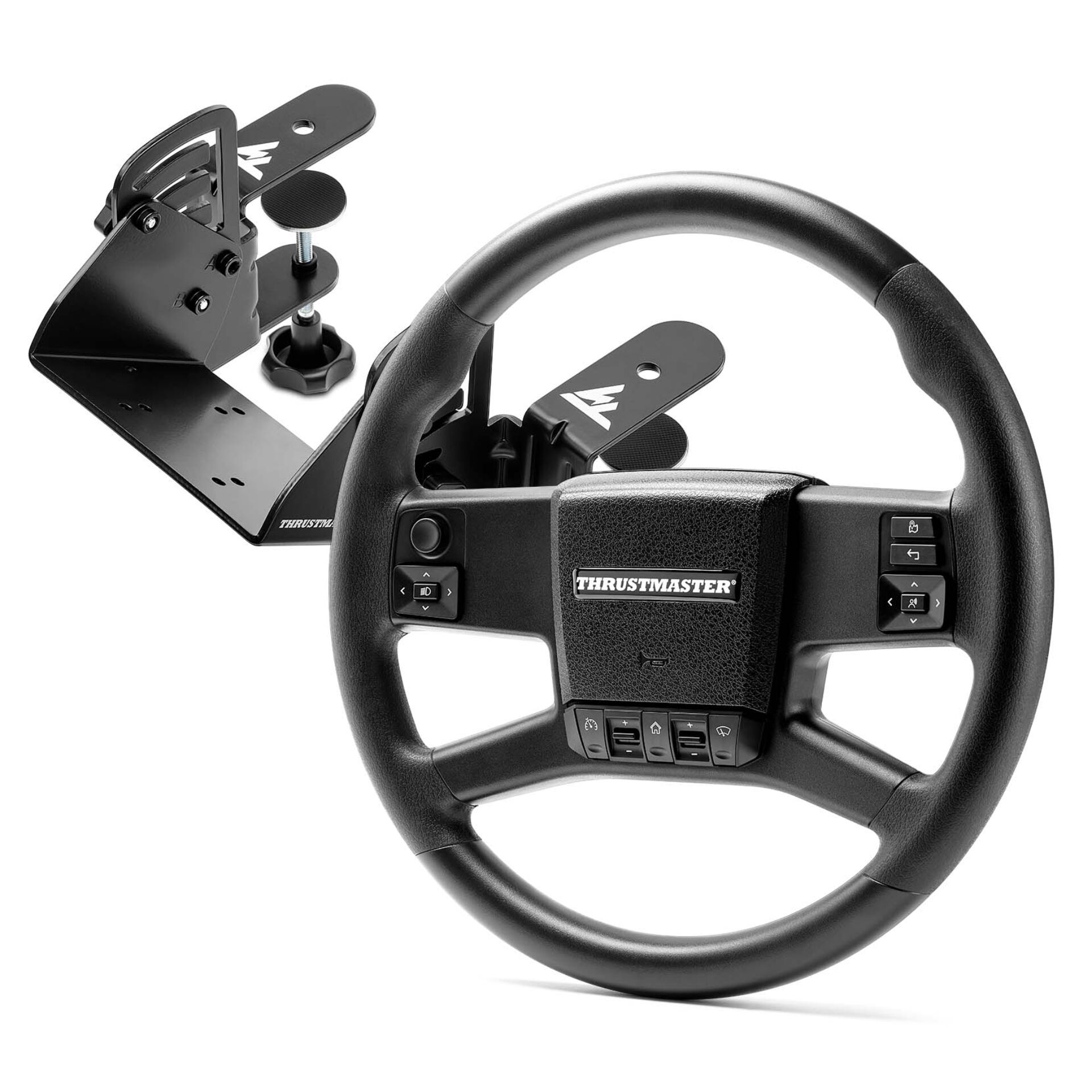 Lenkrad, Gaming-Lenkrad, Thrustmaster, Pedalhalter, schwarz