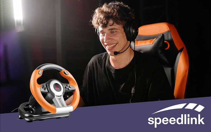 Gamingstuhl, Oranger Schalthebel?, Headset, Gamer, Speedlink