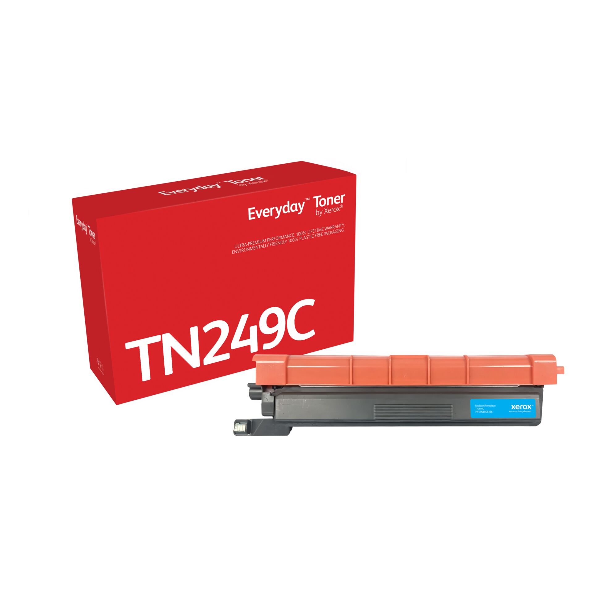 Toner, TN249C, Tonerpatrone, Xerox kompatibel, Rote Verpackung