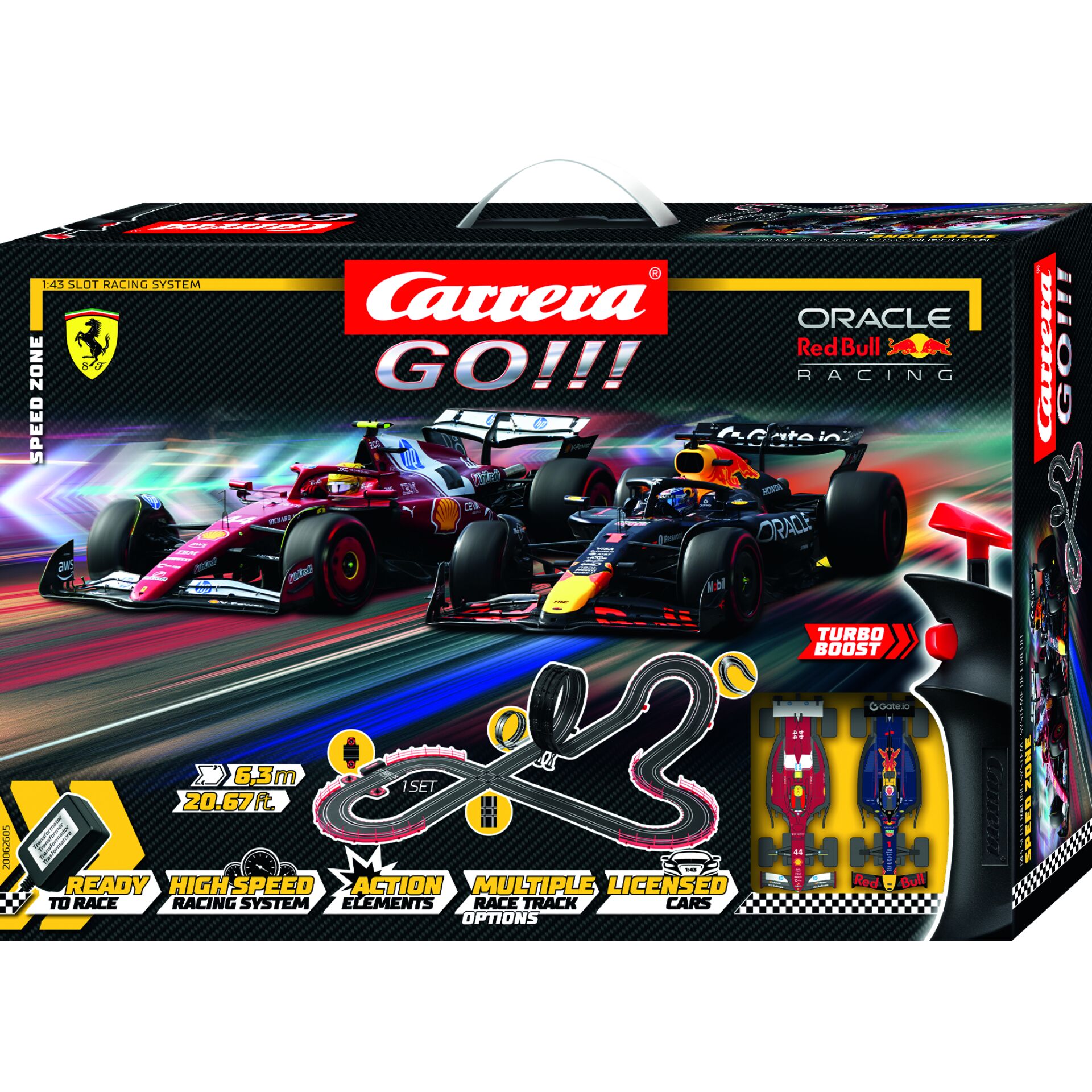 Rennwagen-Set, Ferari, Formel 1, Rennstrecken-Loop, Lenkset