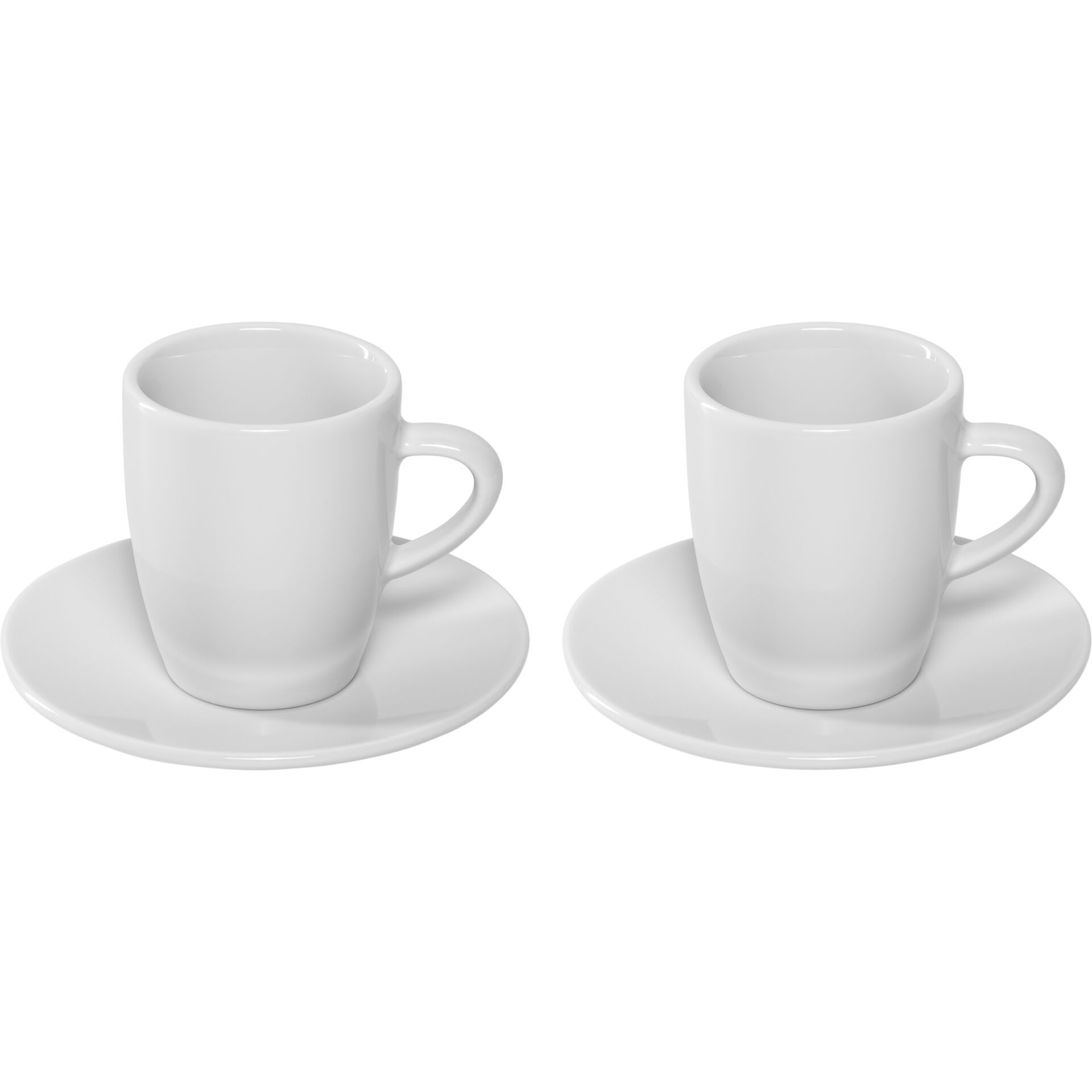Kaffee-/Teetasse, Tassen-Set, weiße Tasse, Porzellanset, doppelte Tassen