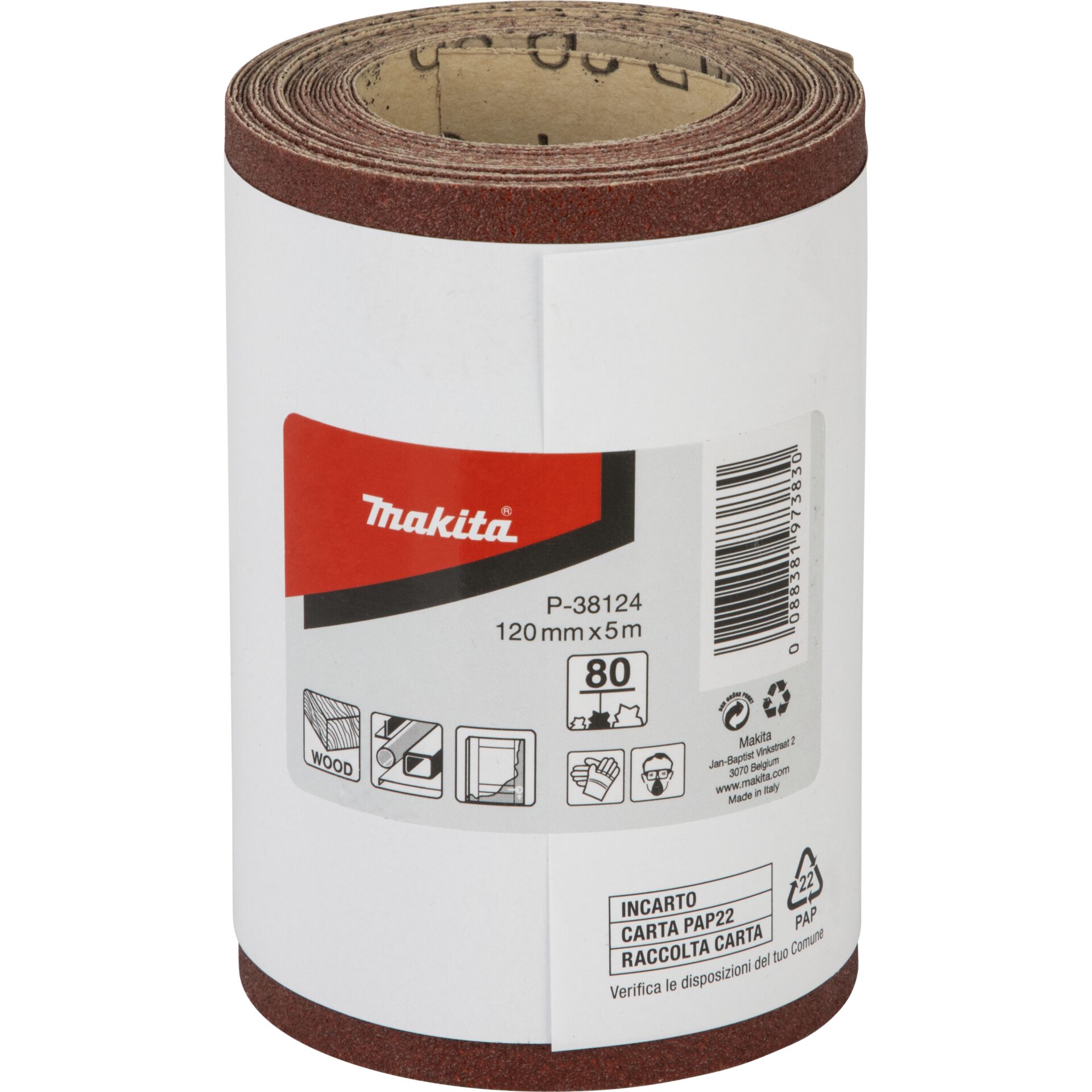Makita Sanding Roll     120mmx5m  K80