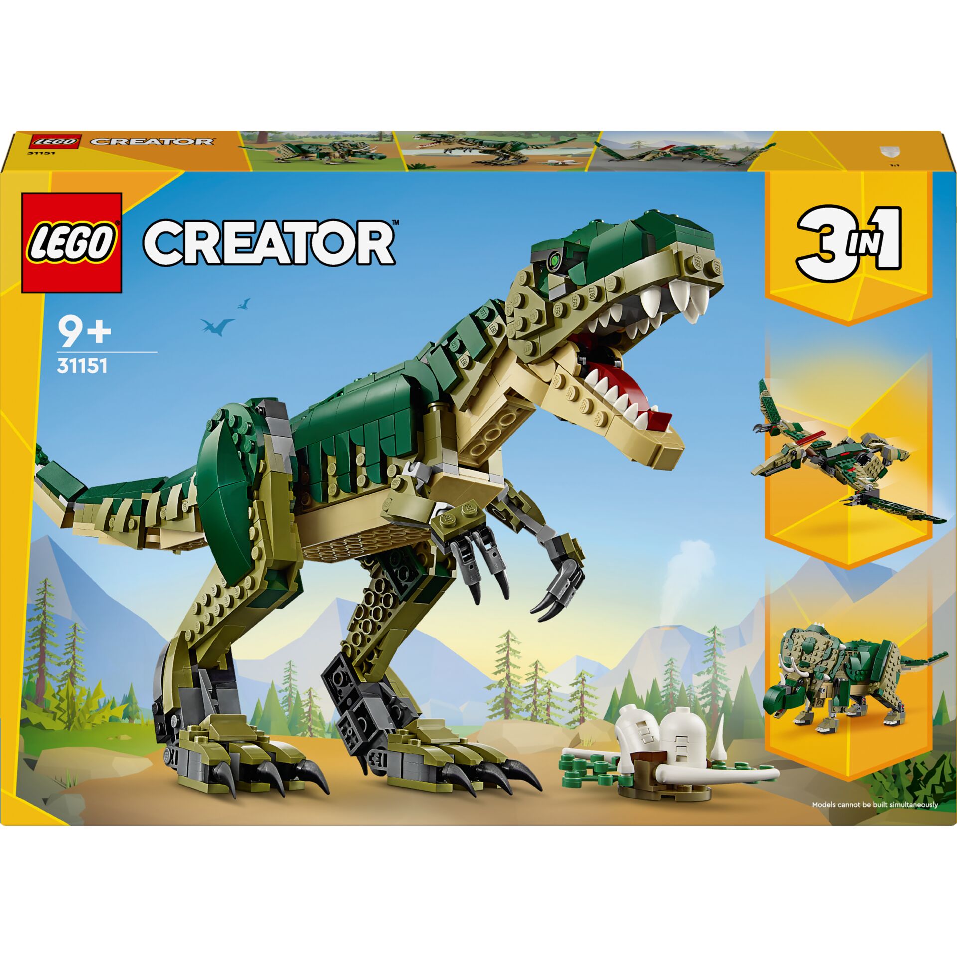 Dinosaurier, LEGO, Creator, 3-in-1, grüne-Farben