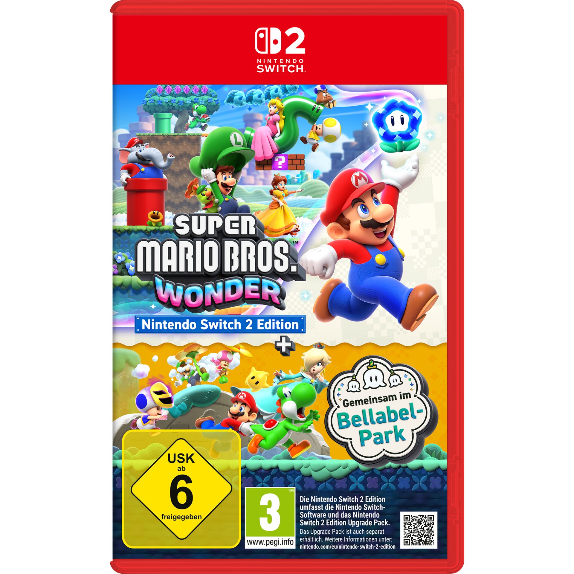 Nintendo Switch Spiel, Super Mario Bros Wonder, _Plattformspiel, Multiplayer, Cartoon-Grafik