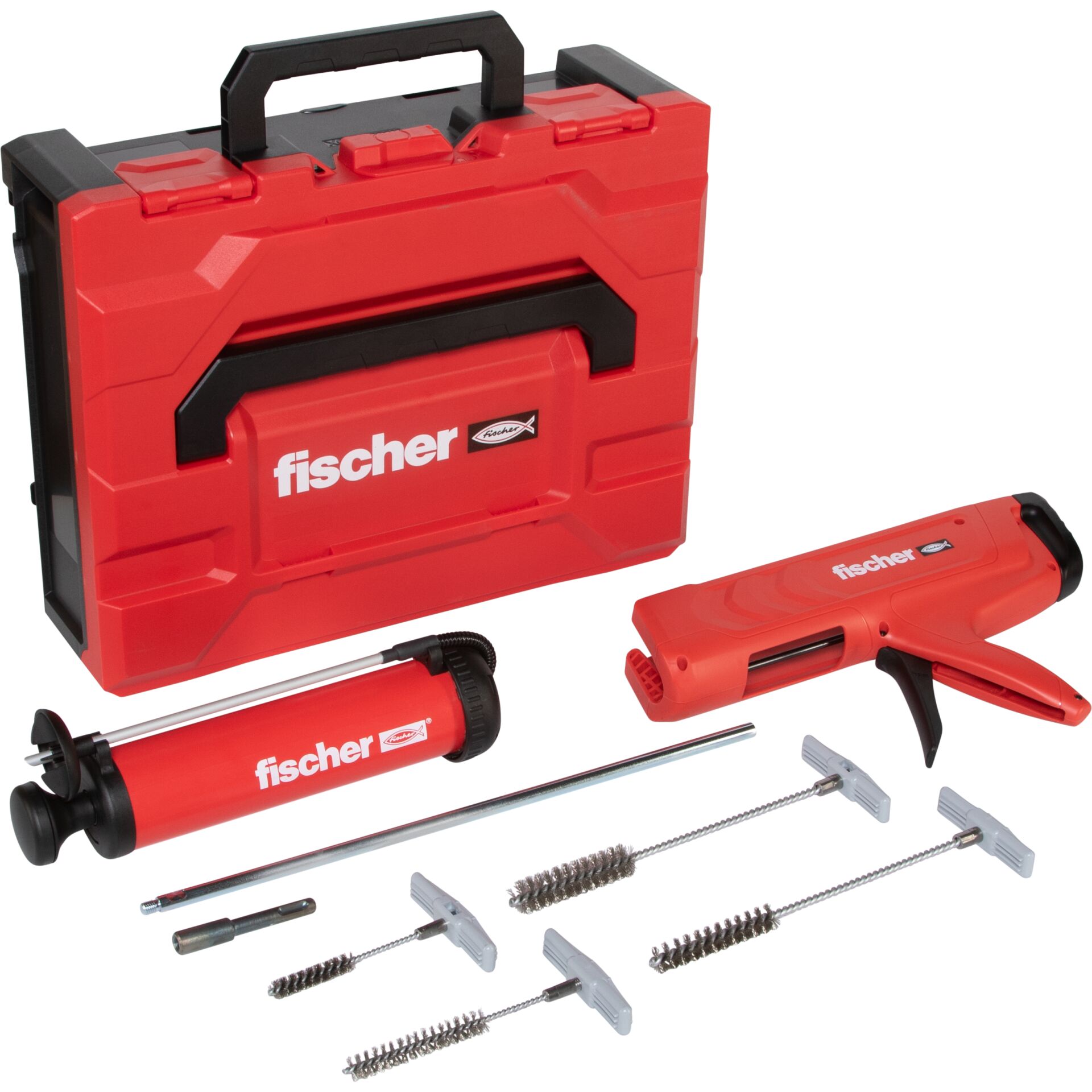 Kabelschrauber, Bohrhammer, Akku, Rot, Koffer, werkzeug-set, reparatur-kit, druckpruefer, fischer, werkzeug-koffer