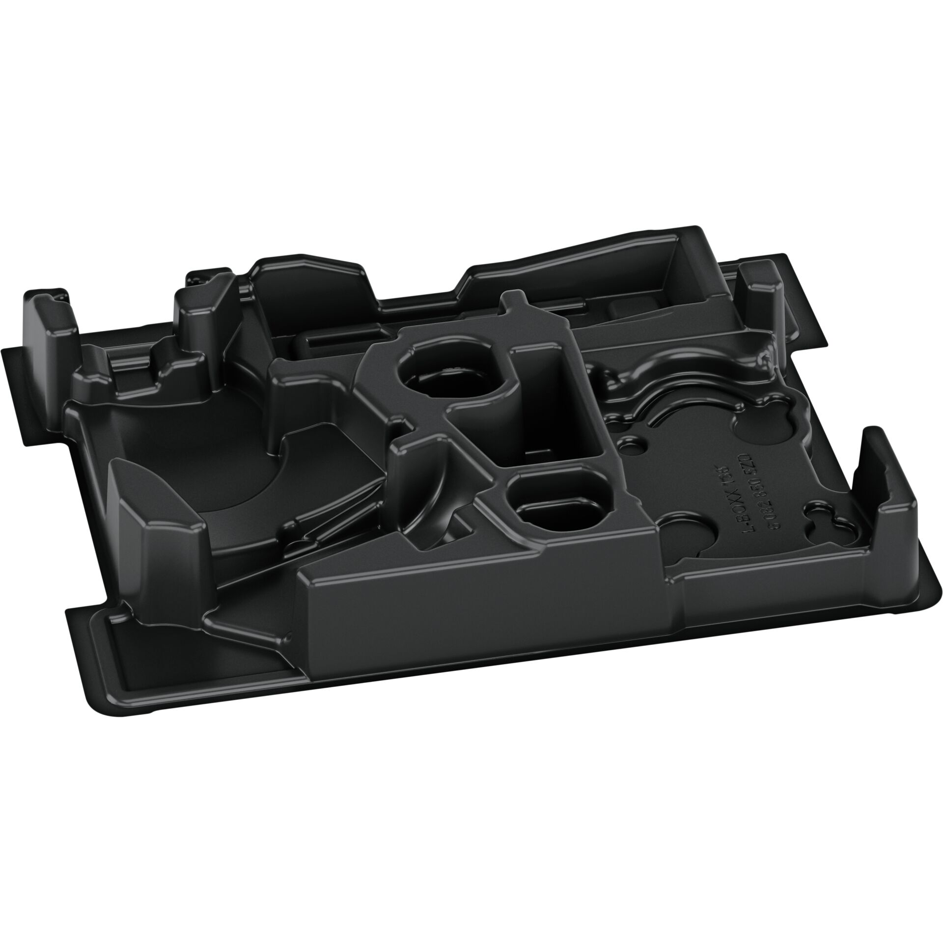 Plastic-Tablett, Montageplatte, schwarzes Bauteil, Spritzguss, Kartenhalter