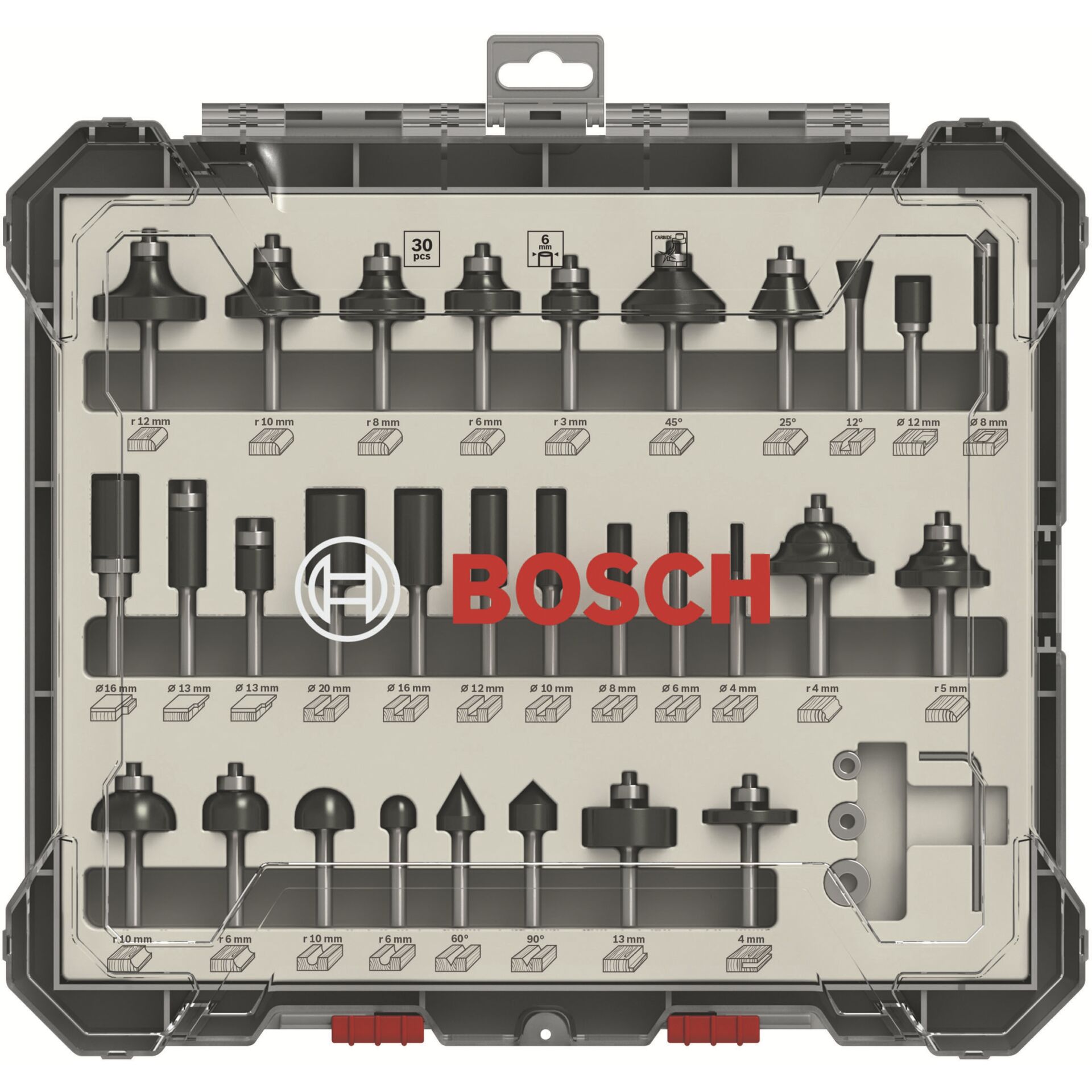 Bosch 30 pz. set frese miste  6mm codolo